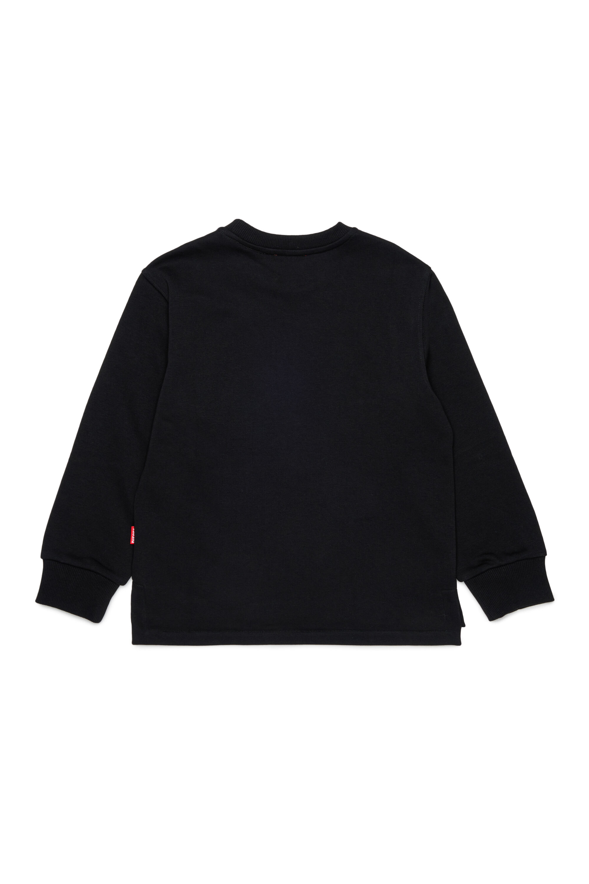 Diesel - SRES OVER, Herren Sweatshirt mit abgeschnittenem Logo-Print in Schwarz - 2