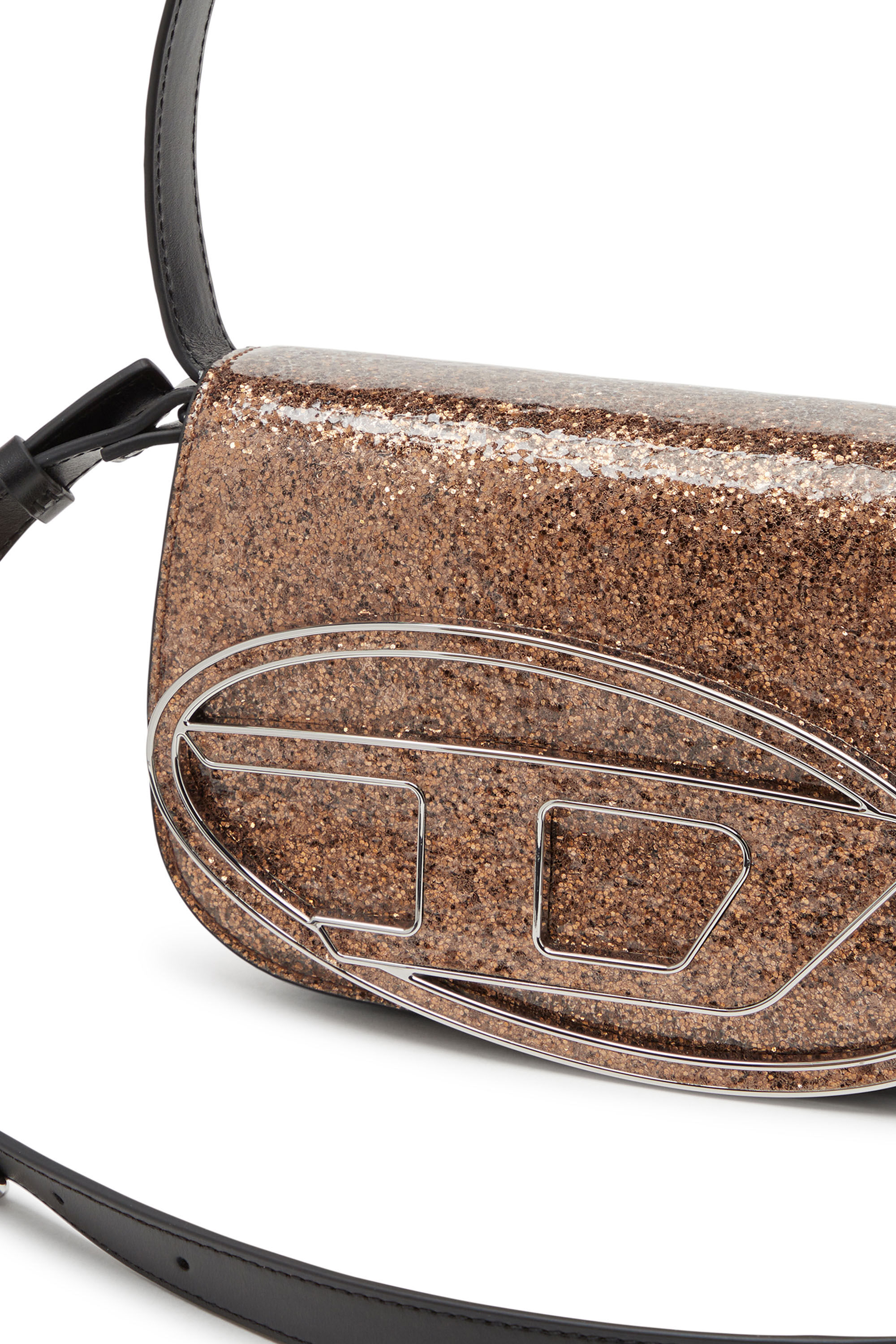 Diesel - 1DR, Damen 1DR-Kultige Schultertasche mit Macro-Glitter in Bronze - 2