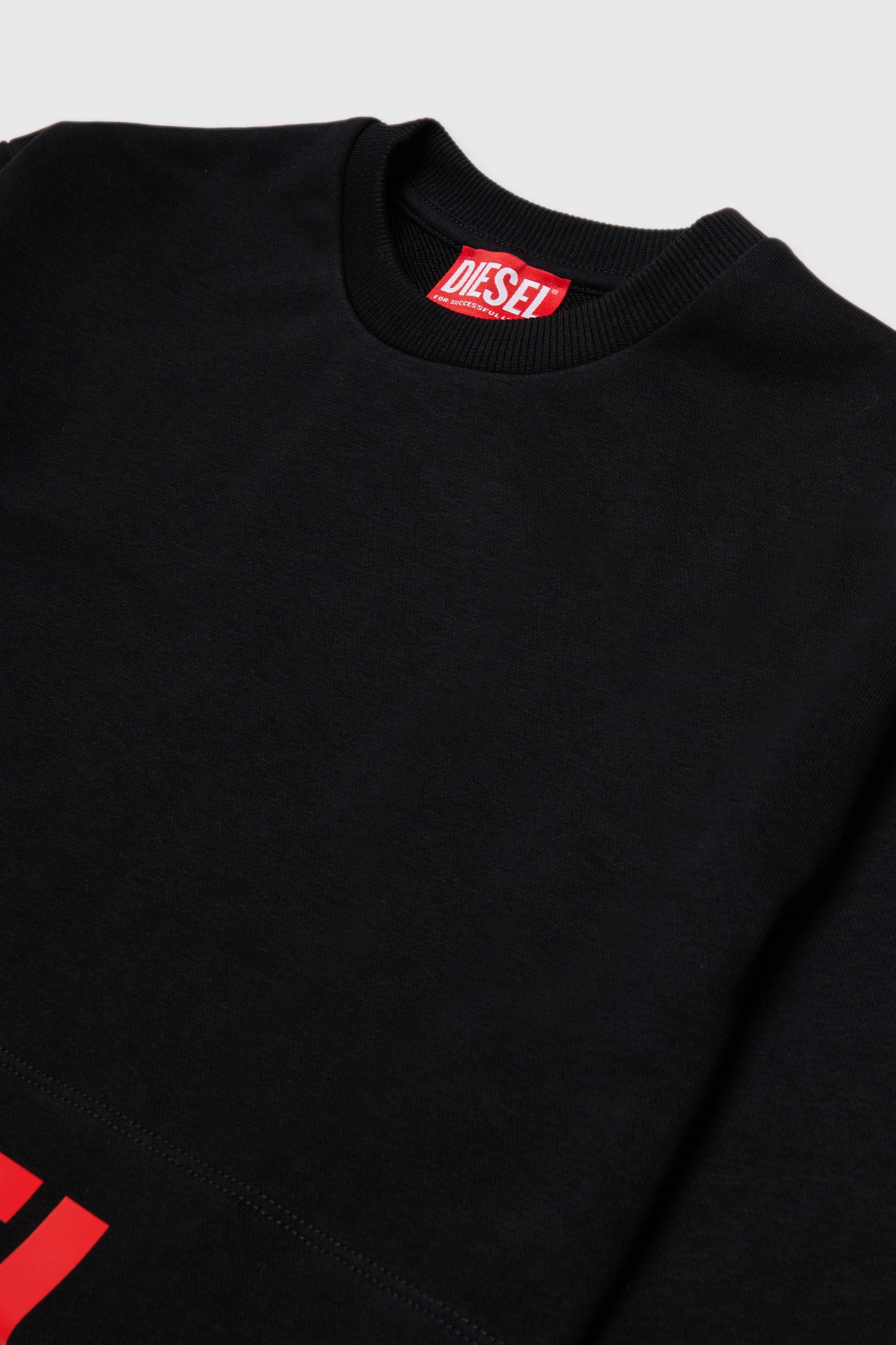 Diesel - SCEFY, Damen Sweatshirt mit abgeschnittenem Logo in Schwarz - 3