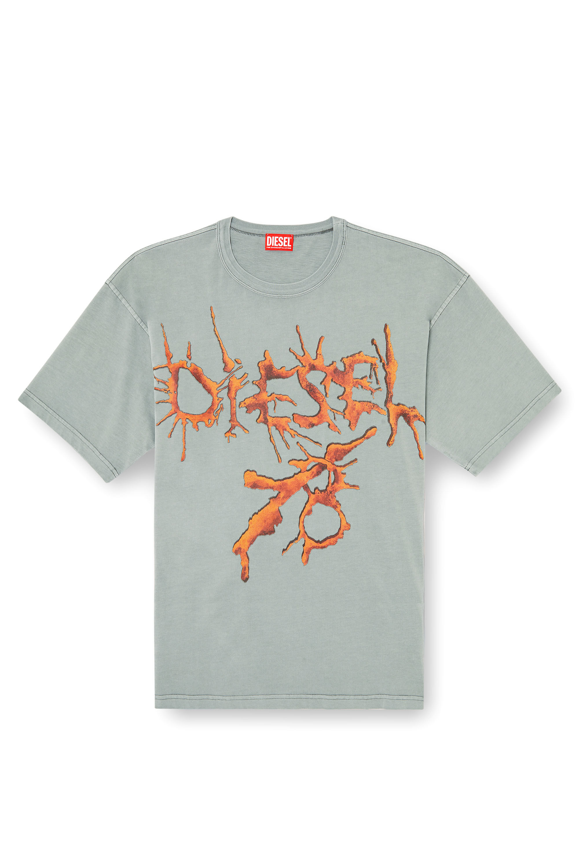 Diesel - T-BOXT-R28, Herren T-Shirt mit Tattoo-Grafiken in Grau - 2