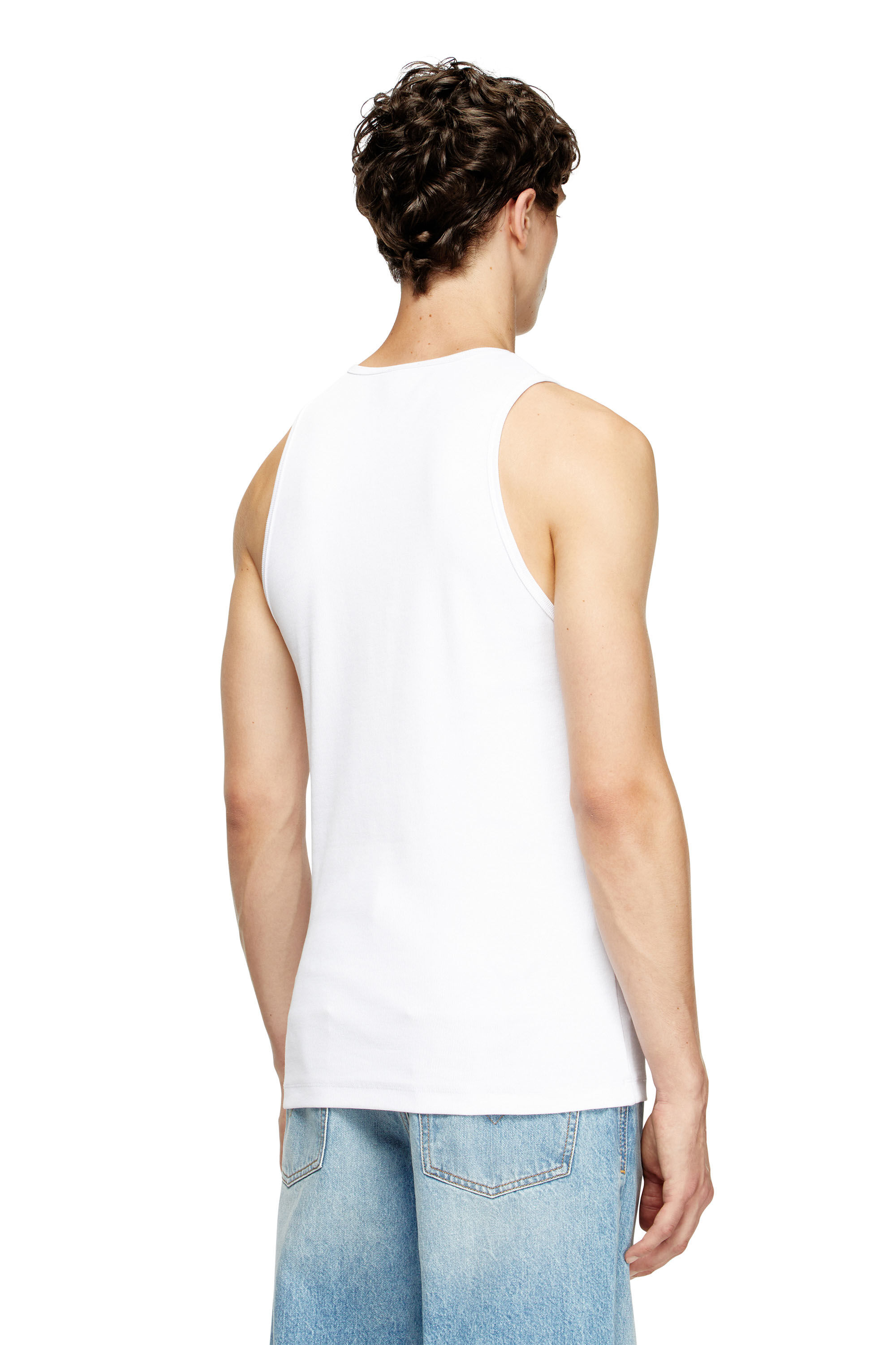 Diesel - T-LIFTY-D, Herren Tanktop mit Mini-D-Logo-Patch in Weiß - 4