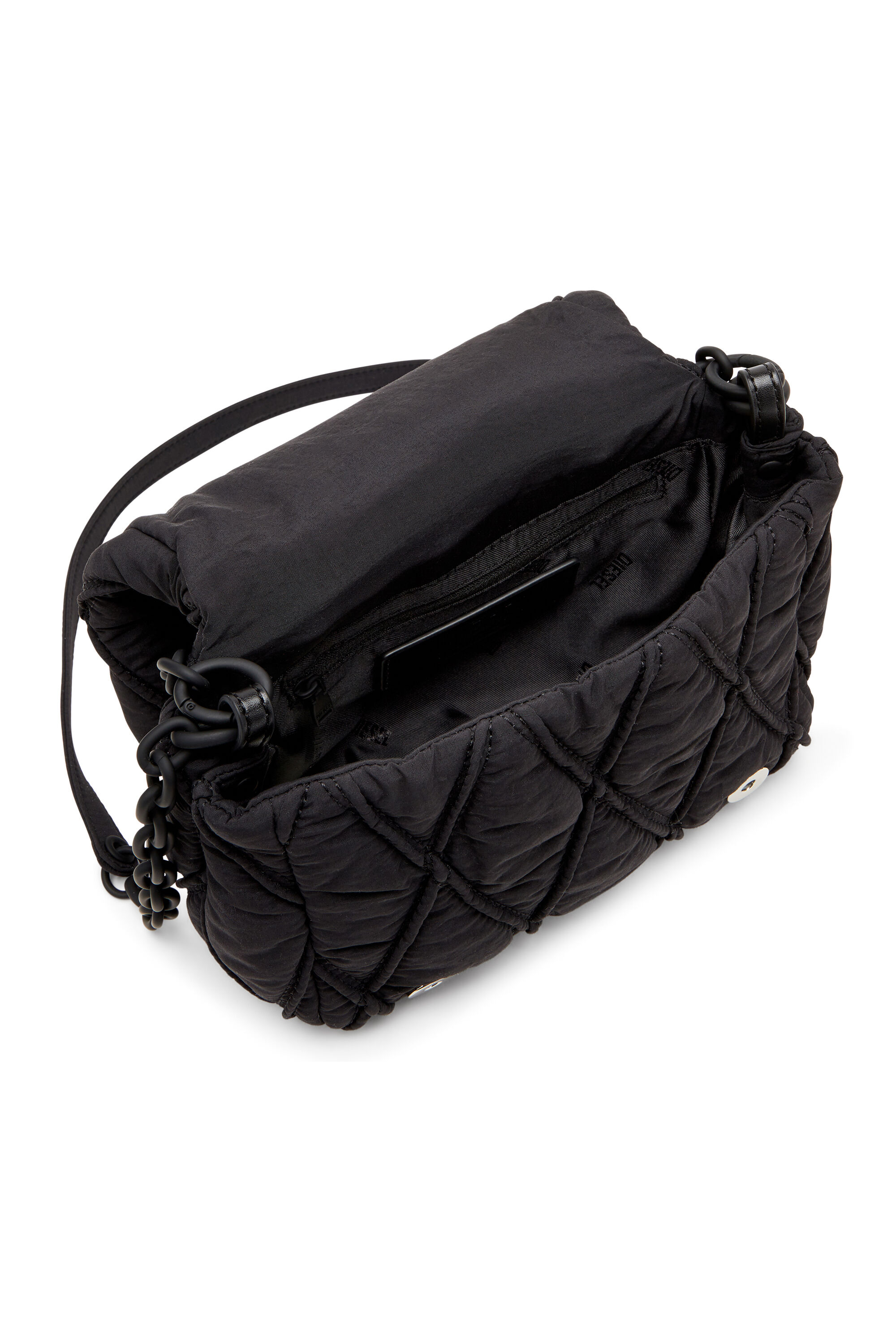 Diesel - CHARM-D SHOULDER S, Damen Charm-D-S-Kleine Schultertasche aus gestepptem Nylon in Schwarz - 5