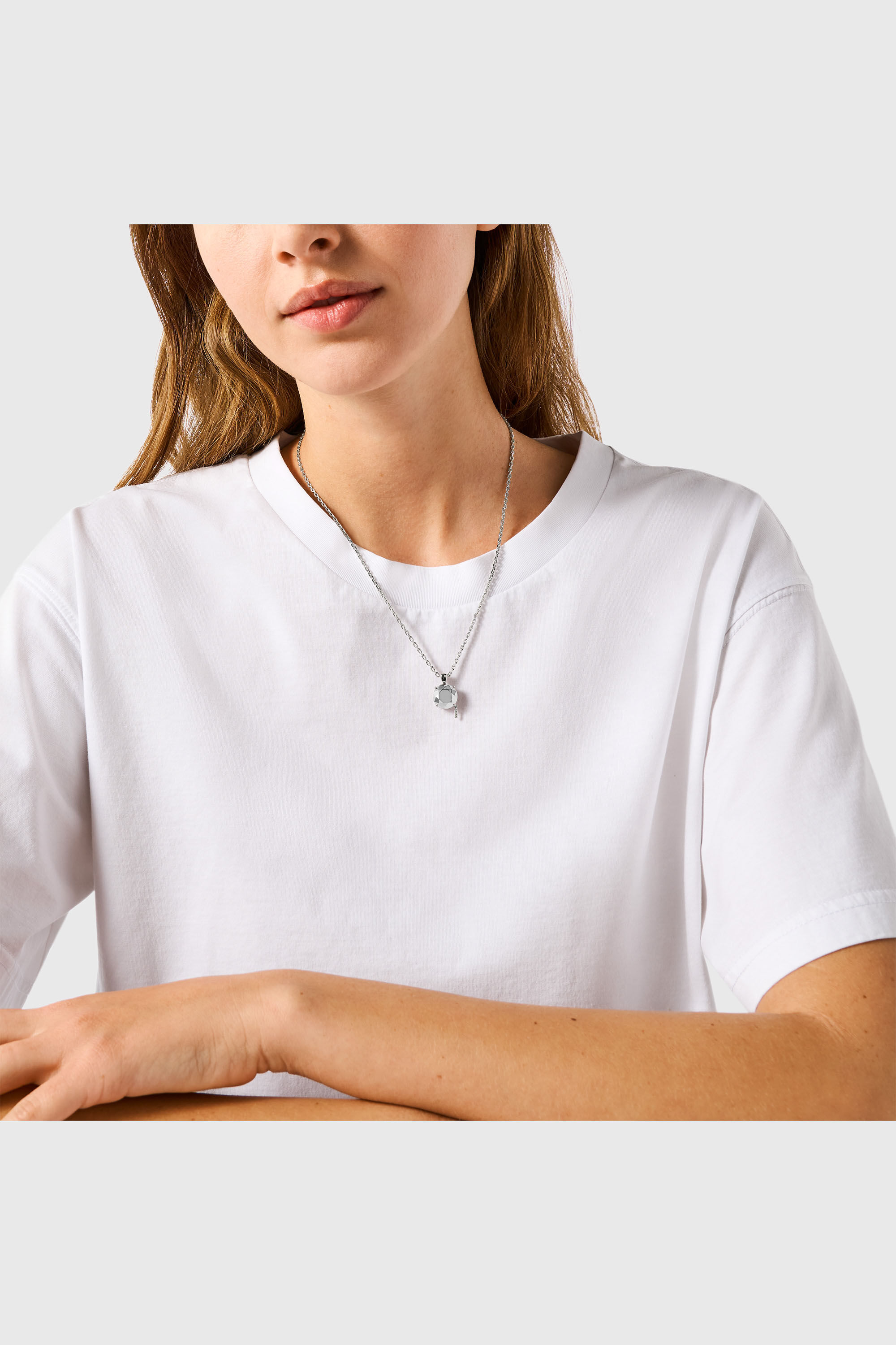 Diesel - DL1355040 STERLING SILVER JEWEL, Unisex Halskette aus Sterlingsilber mit Diamantschliff in Silber - 4