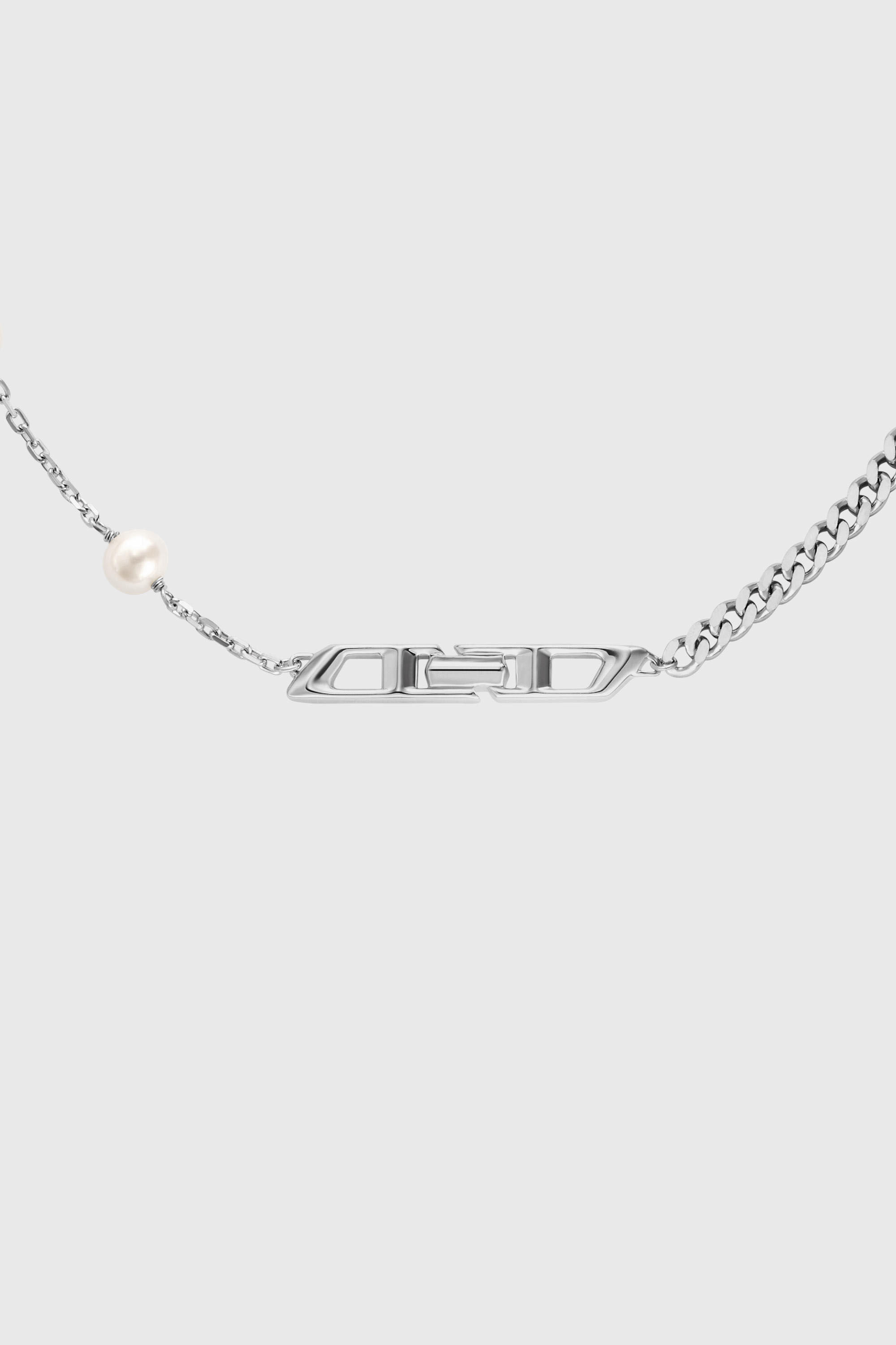 Diesel - DL1373040, Unisex Kettenhalskette aus Sterlingsilber mit Perlen in Silber - 2