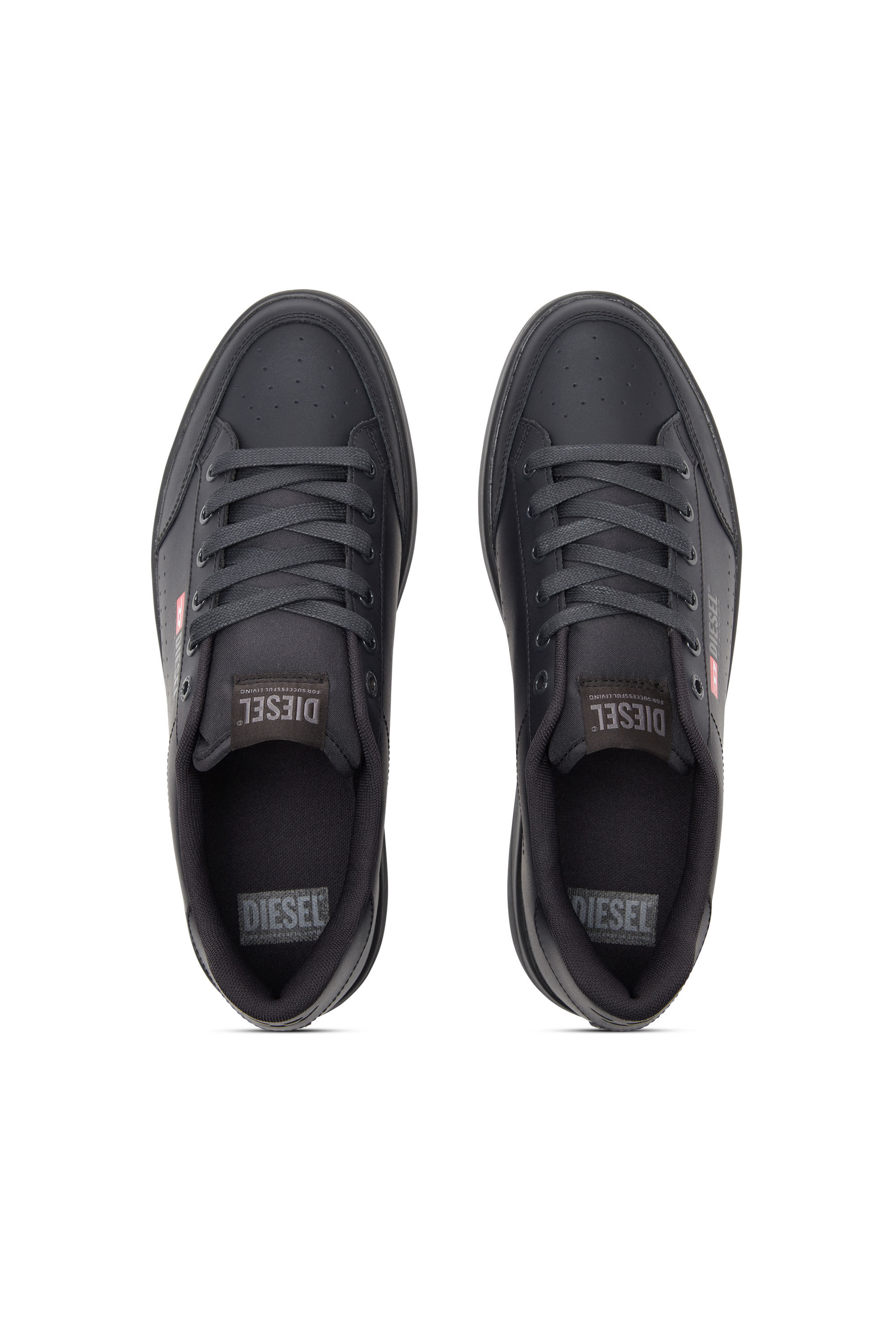 Diesel - S-ATHENE VTG, Herren S-Athene-Low Top-Sneakers aus Leder und Nylon in Schwarz - 4