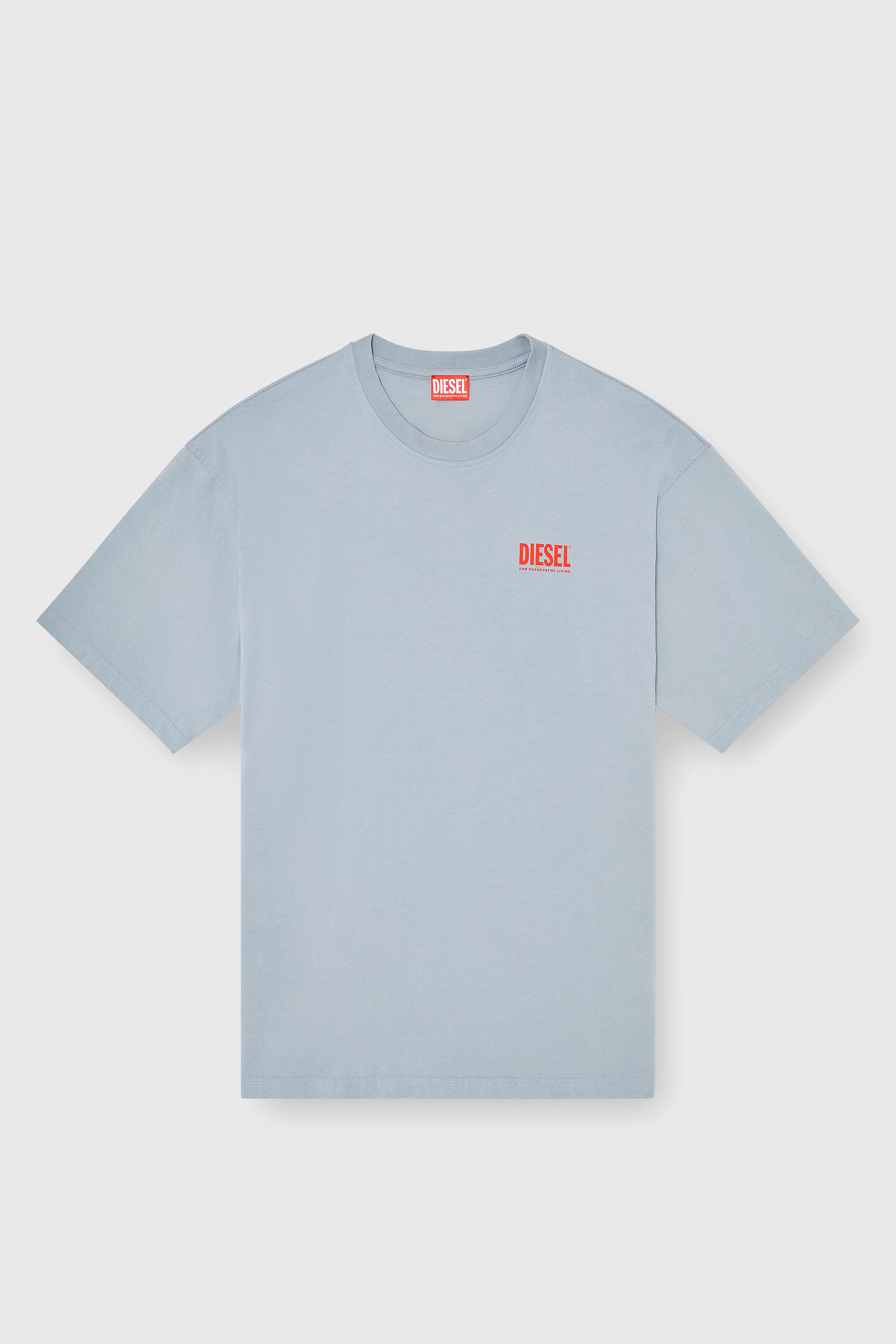 Diesel - T-BOXT-BISK, Herren Baumwoll-T-Shirt mit Diesel-Biscotto-Print in Hellgrau - 2
