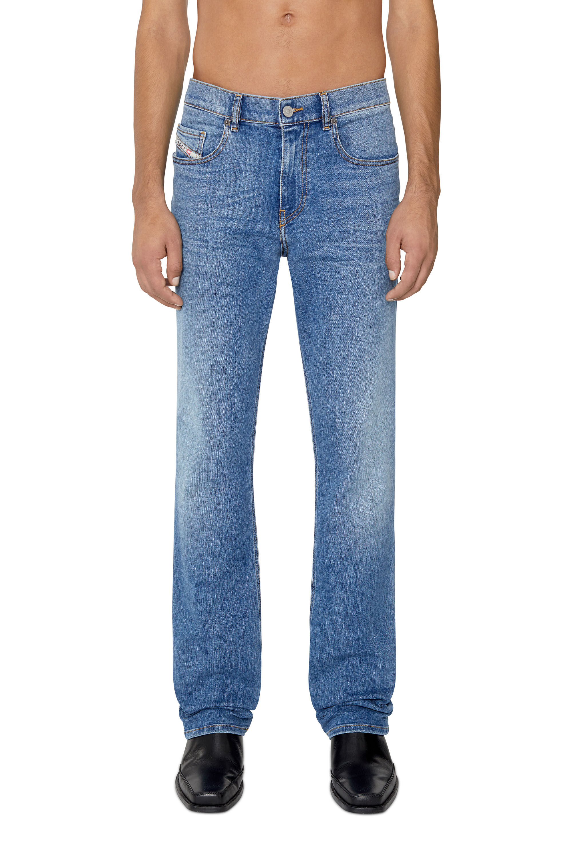 Diesel - 2021 D-Vocs 09D47 Bootcut Jeans, Mittelblau - Image 3