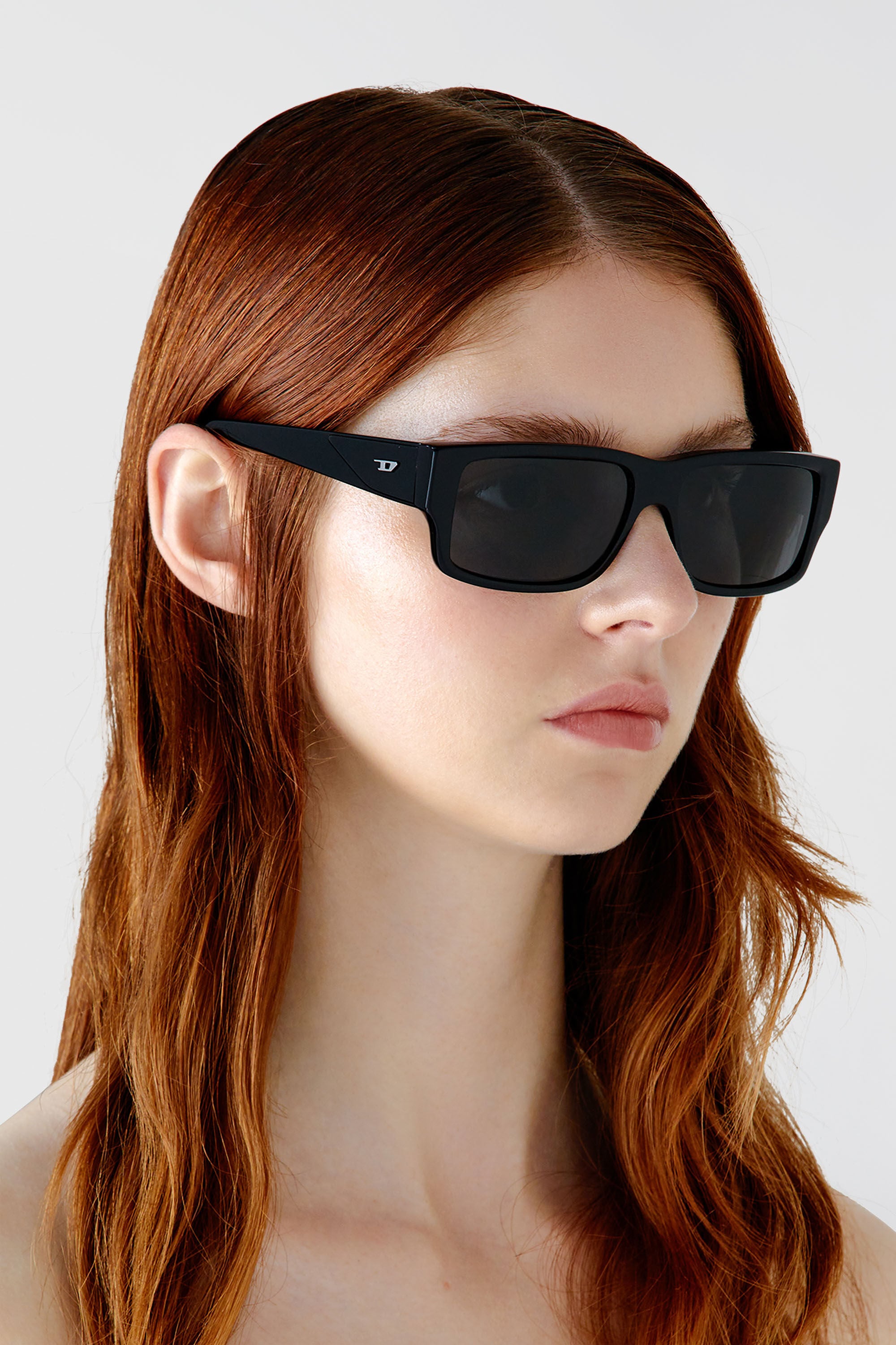 Diesel - 0DL2003 SIZE 57, Herren Rechteckiges Modell Brille in Dunkelgrau - 6