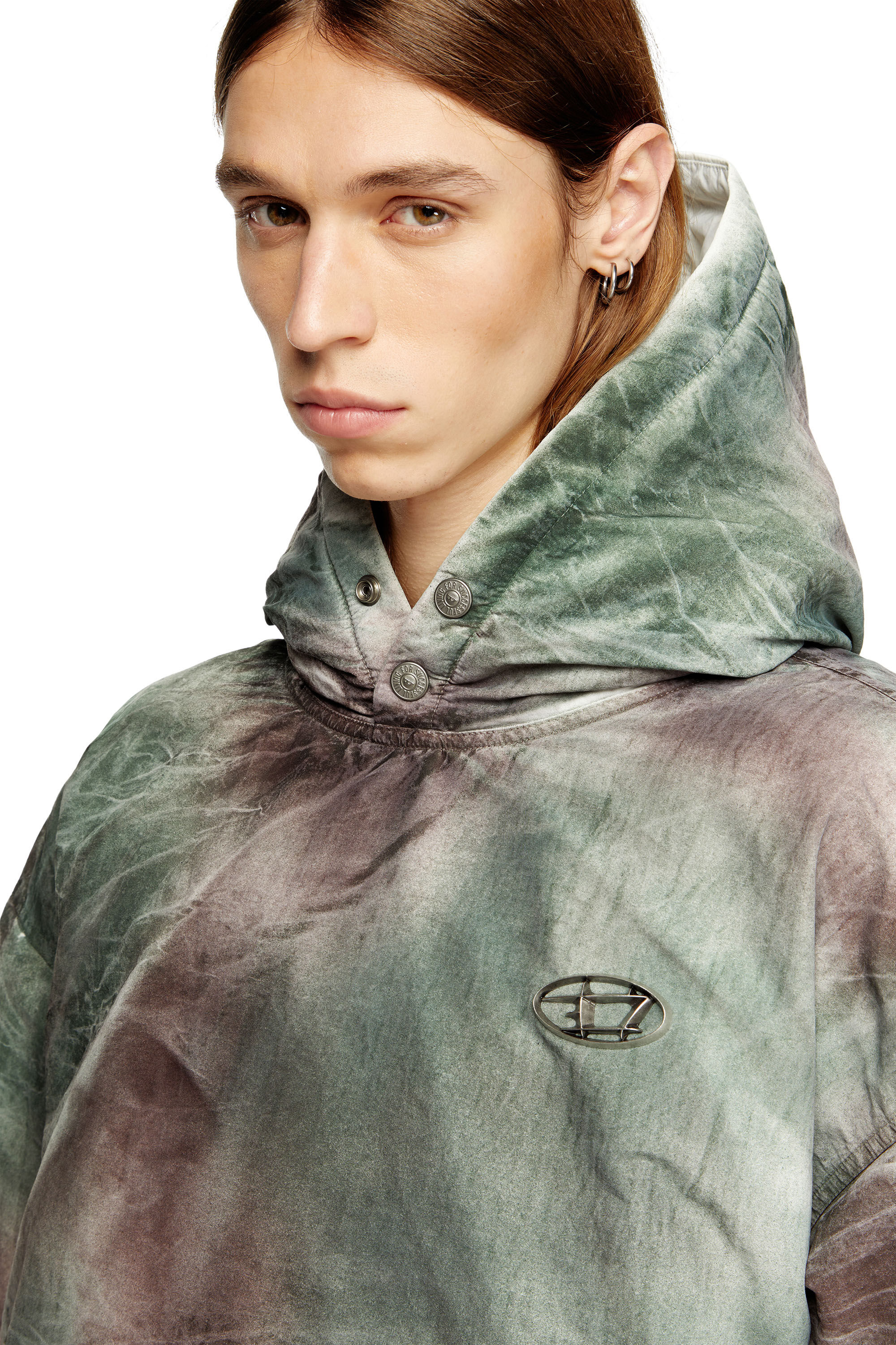 Diesel - W-THUG-JKT-PUFFY, Unisex Gesteppte Kapuzenjacke aus Tarn-Nylon in Braun/Grün - 5