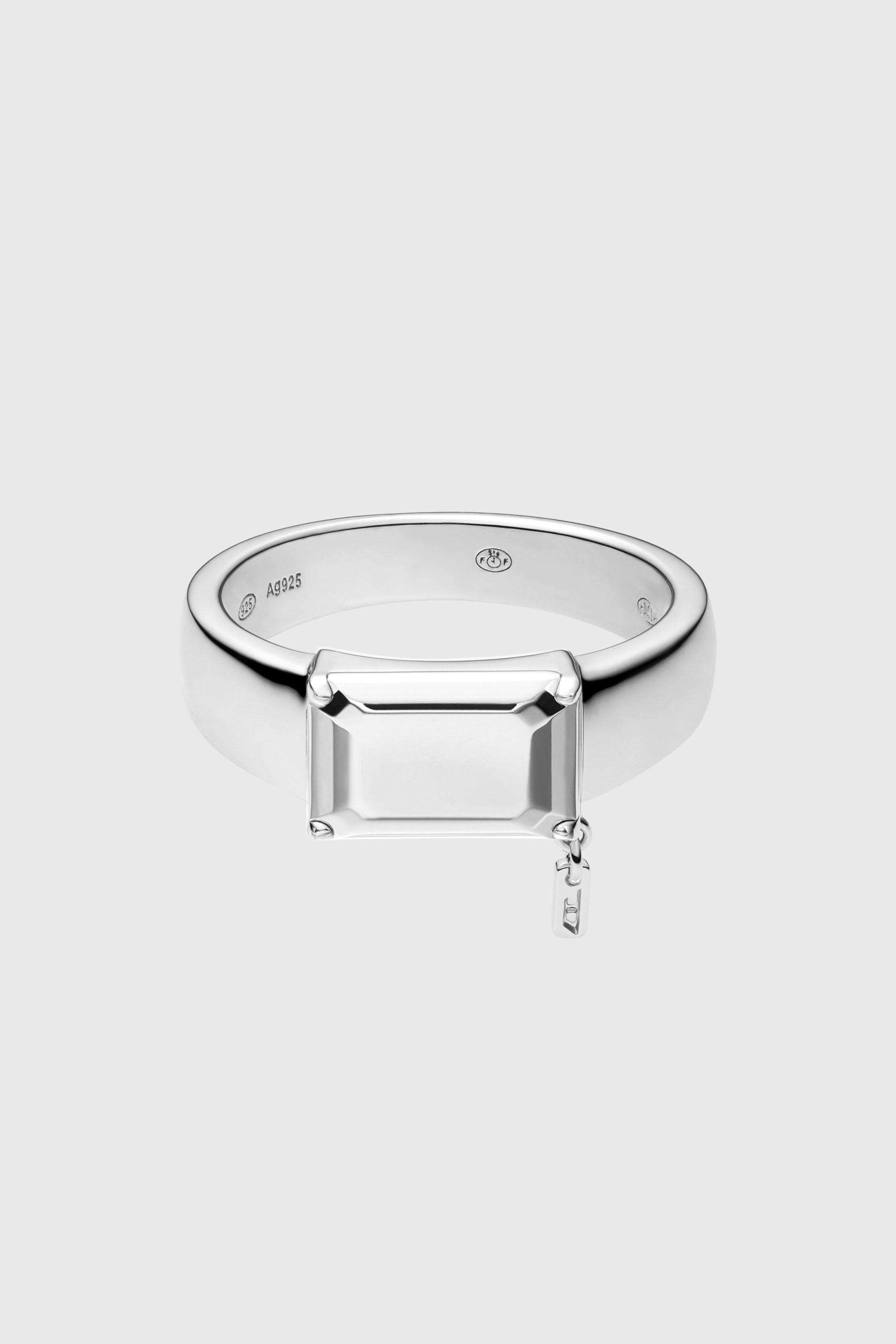 Diesel - DL1365040 STERLING SILVER JEWEL, Unisex Sterlingsilber-Zentralfokus-Ring in Silber - 2