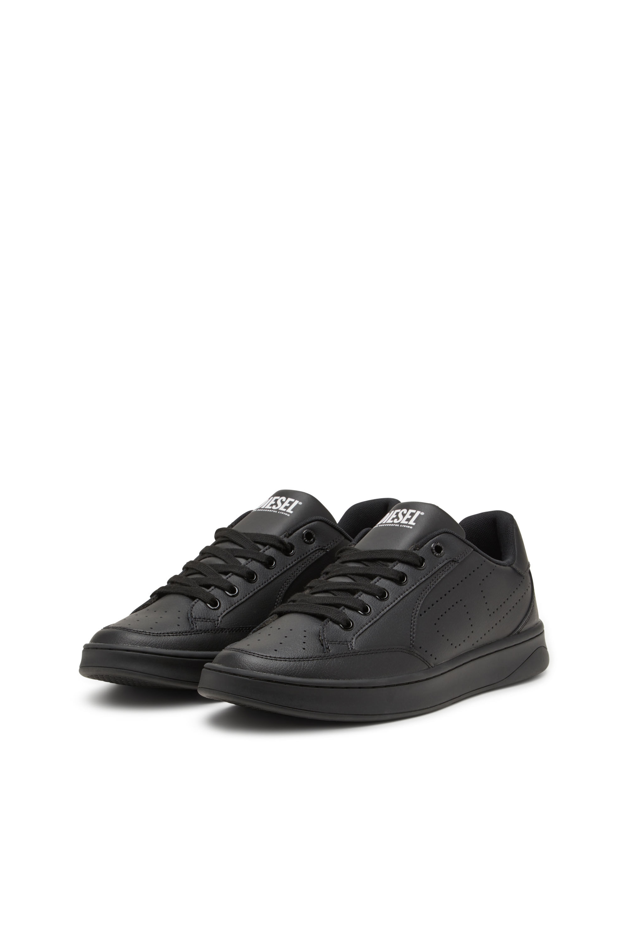 Diesel - S-DAKOTA LOW, Herren S-Dakota-Sneakers aus Leder mit perforiertem Logo in Schwarz - 8