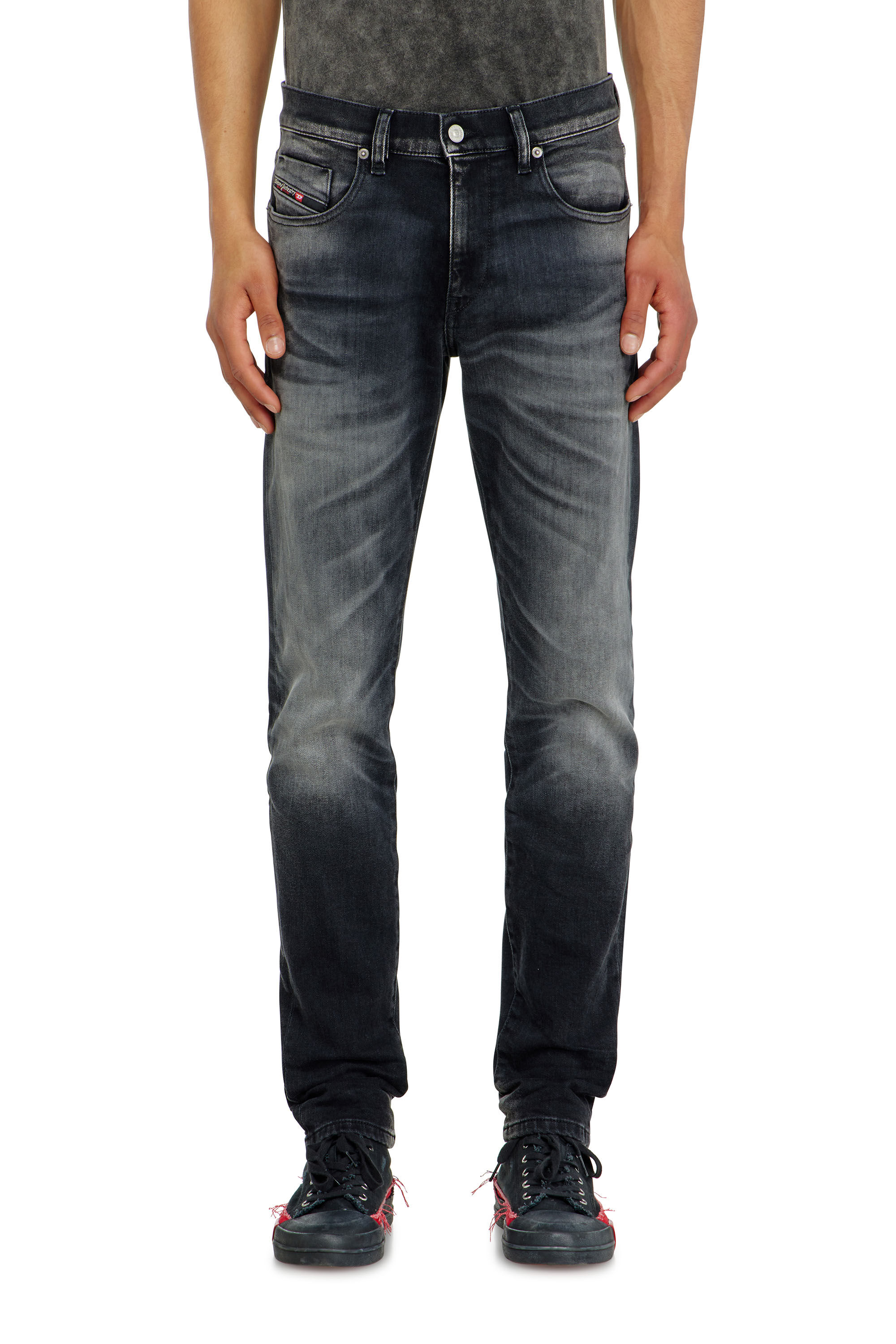 Diesel - Herren Slim Jeans 2019 D-Strukt 09P38, Schwarz/Dunkelgrau - 4