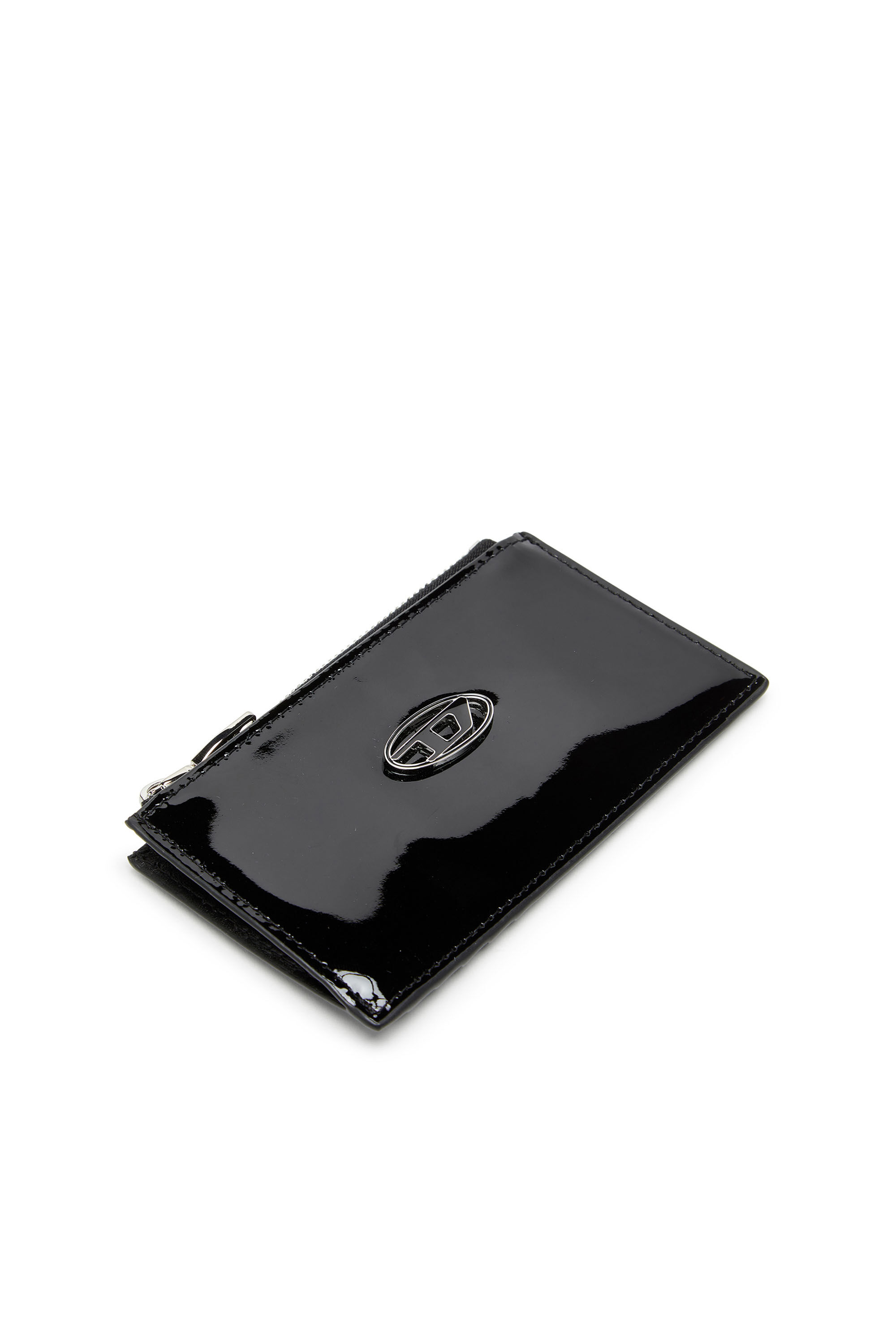 Diesel - PLAY CARD HOLDER III, Damen Kartenetui aus glänzendem Leder in Schwarz - 4