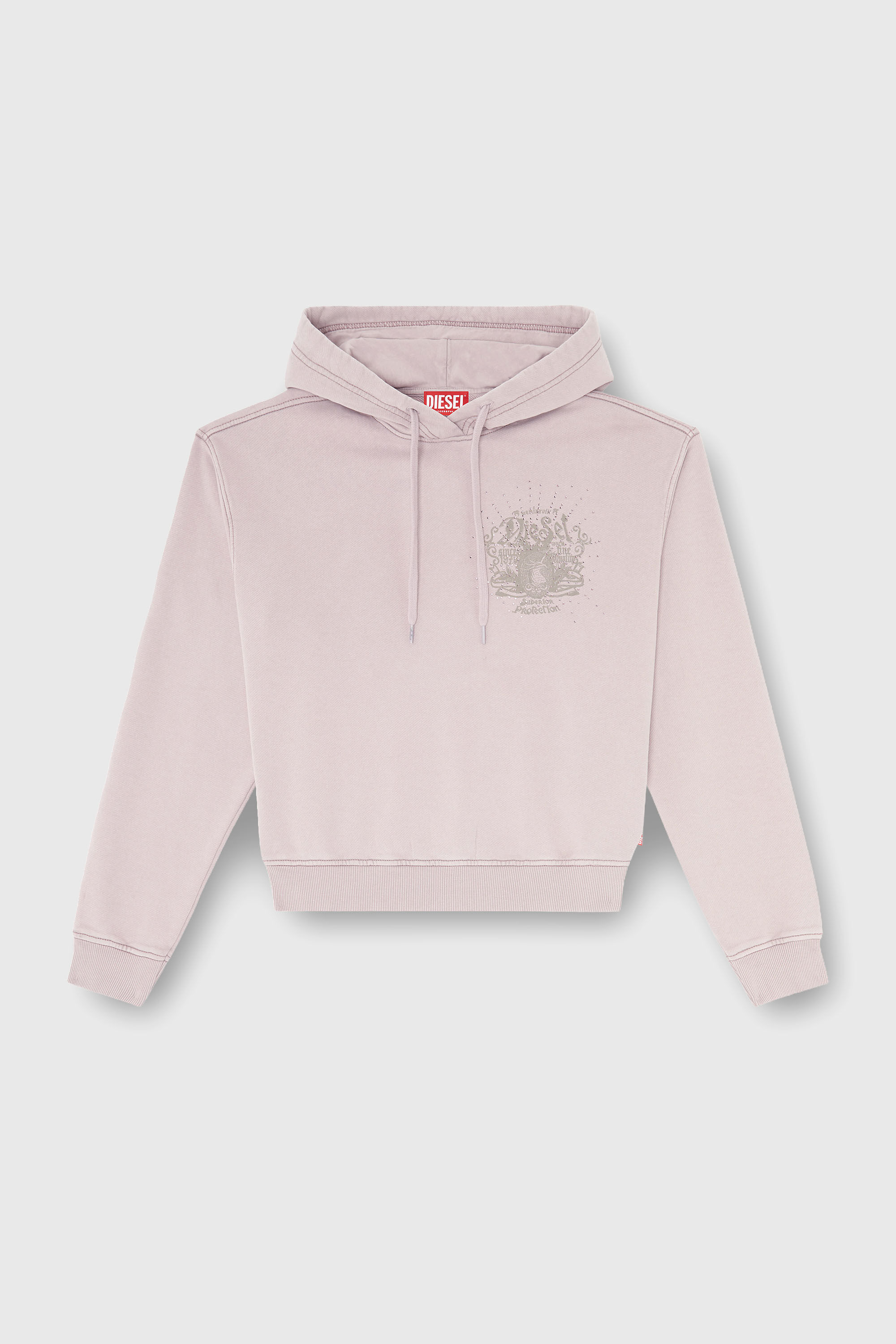Diesel - F-PHOENY, Damen Hoodie mit Prints und Strasssteinen in Lila - 2