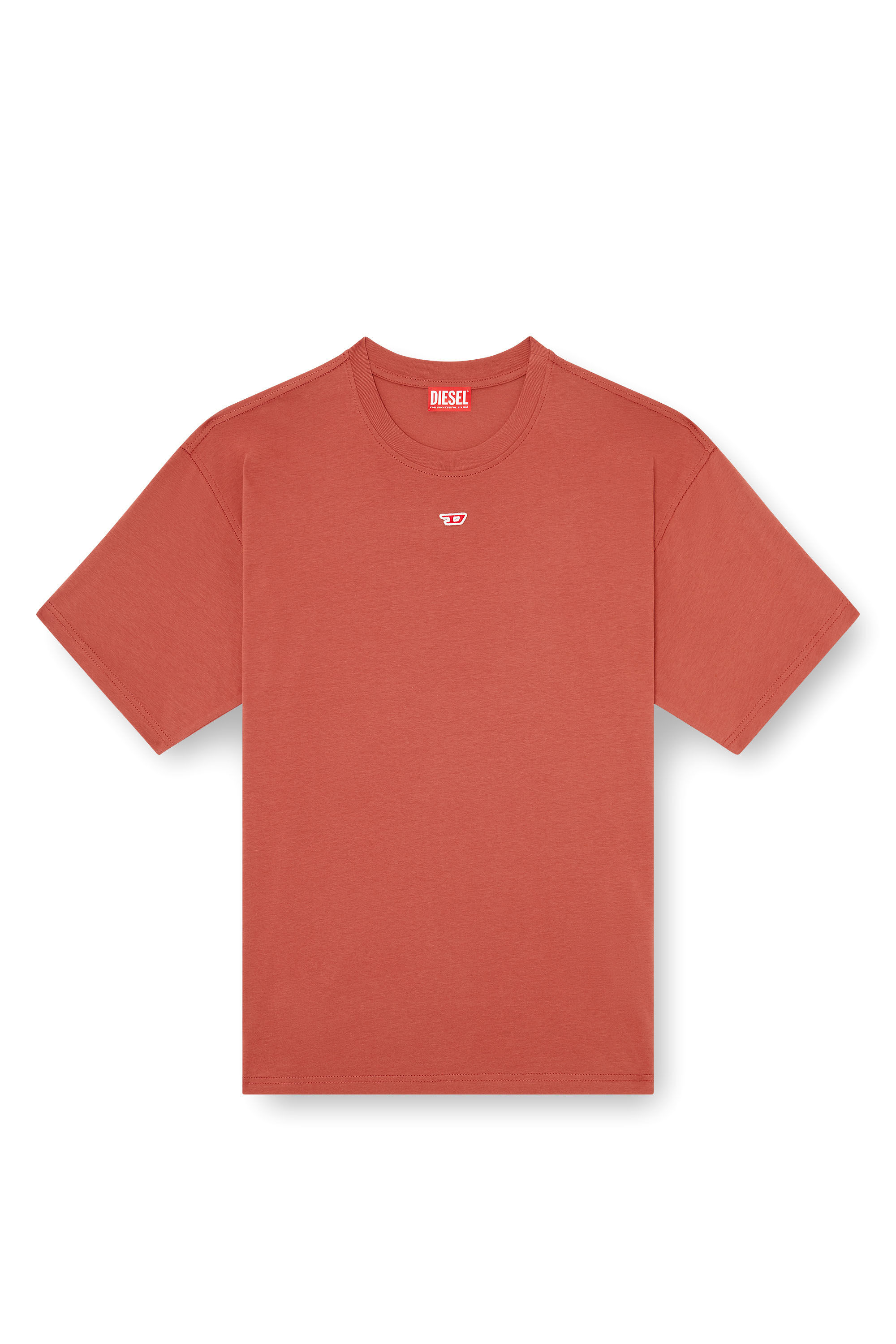 Diesel - T-BOXT-D, Unisex T-Shirt mit gesticktem D-Patch in Rot - 2