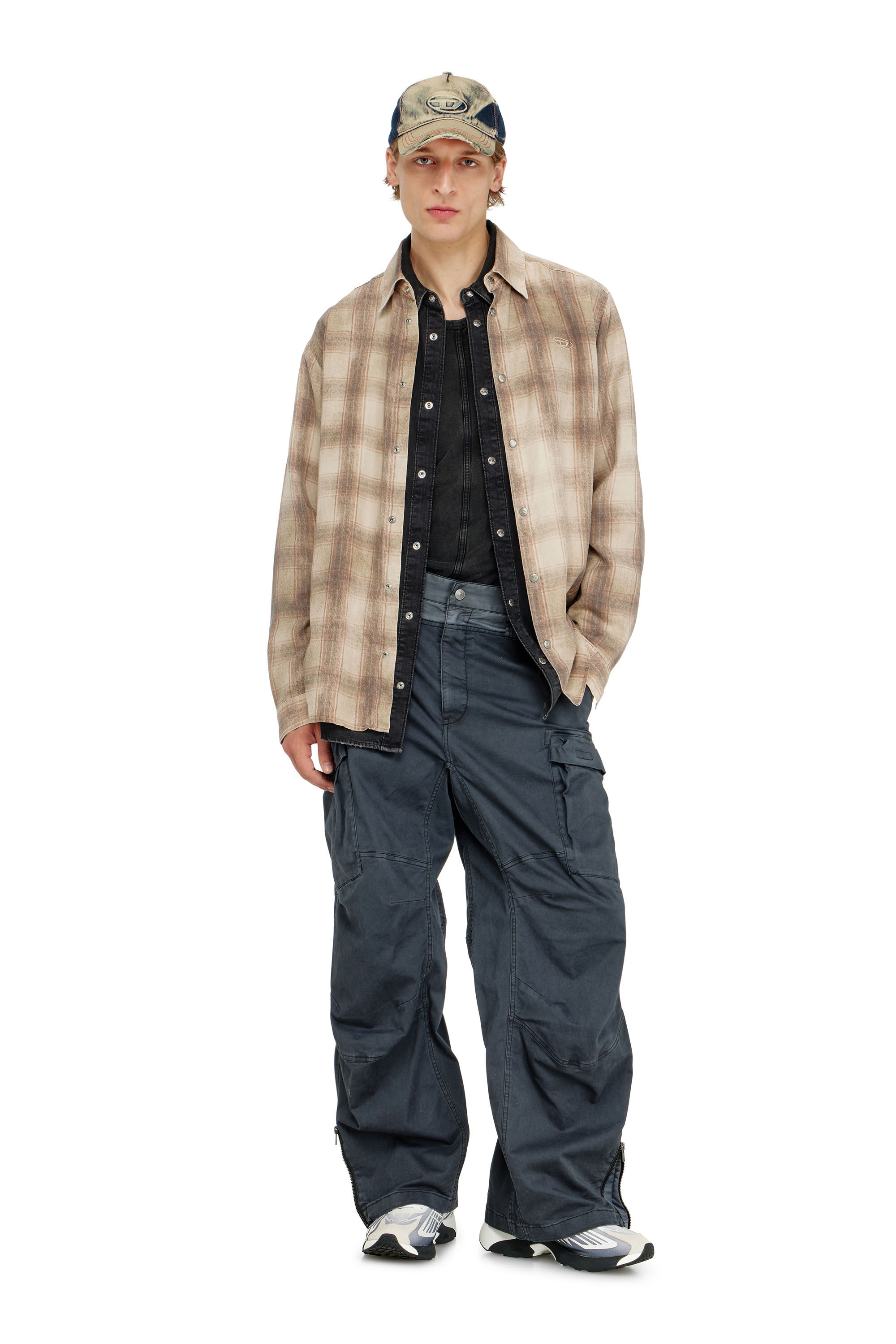 Diesel - P-DELLS, Herren Cargo-Hose aus Baumwolle und Nylon in null - 1