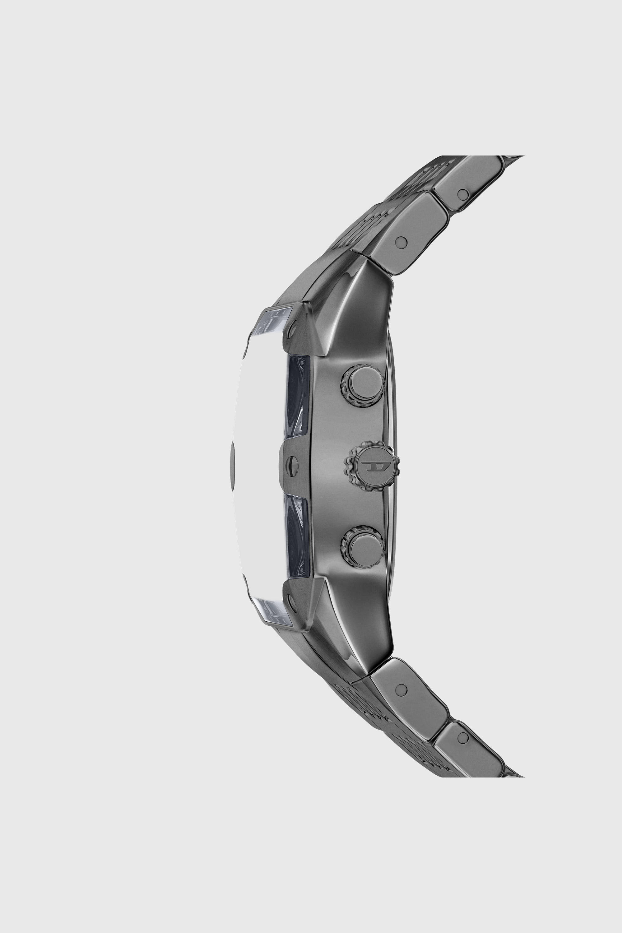 Diesel - DZ4717 WATCH, Herren Spiked Cushion Uhr aus Edelstahl in Gunmetal-Optik in Dunkelgrau - 3
