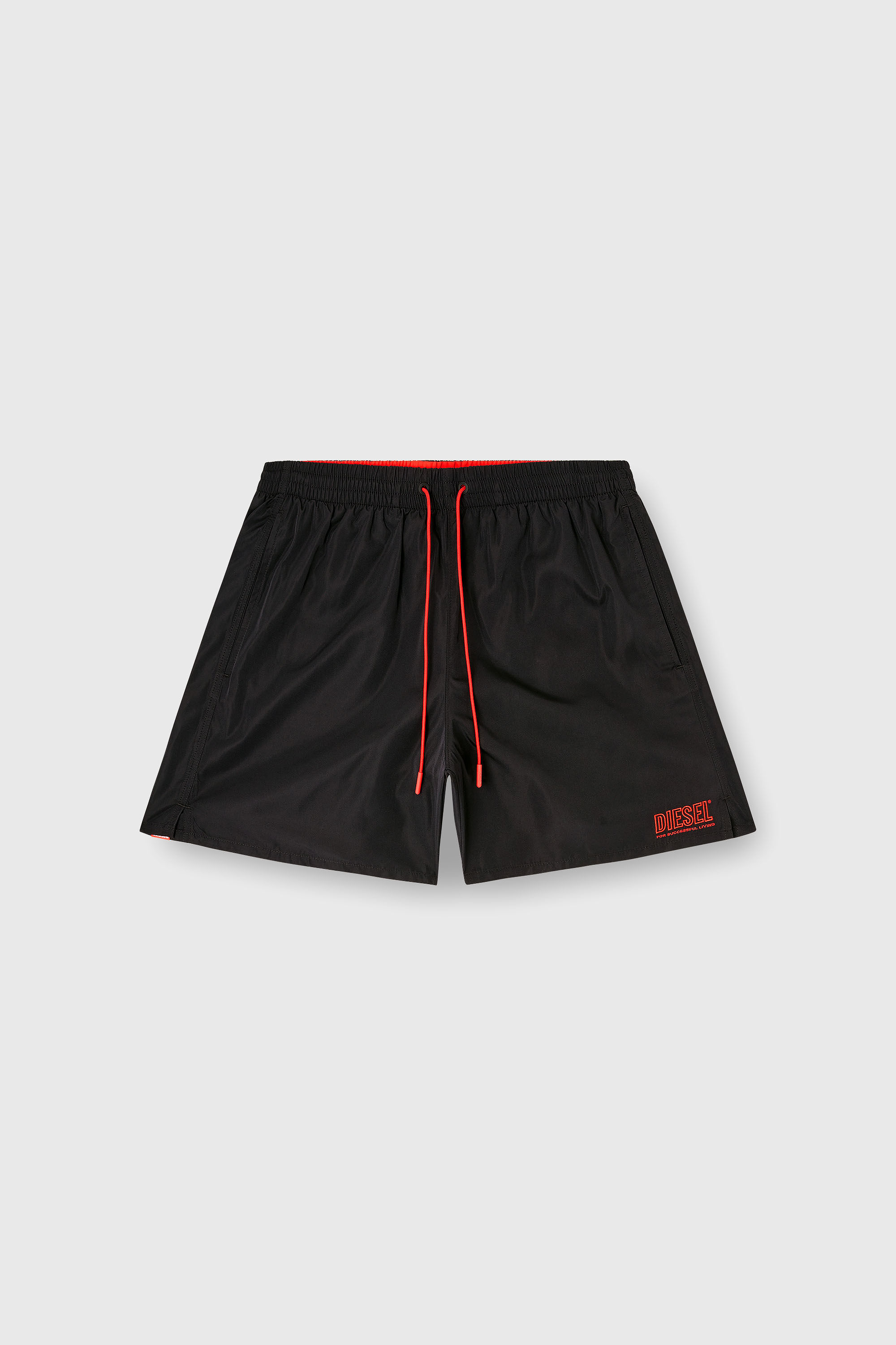 Diesel - SPORT-41-D-CORE, Herren Badeshorts mit Rei&szlig;verschlusstasche in Schwarz - 4
