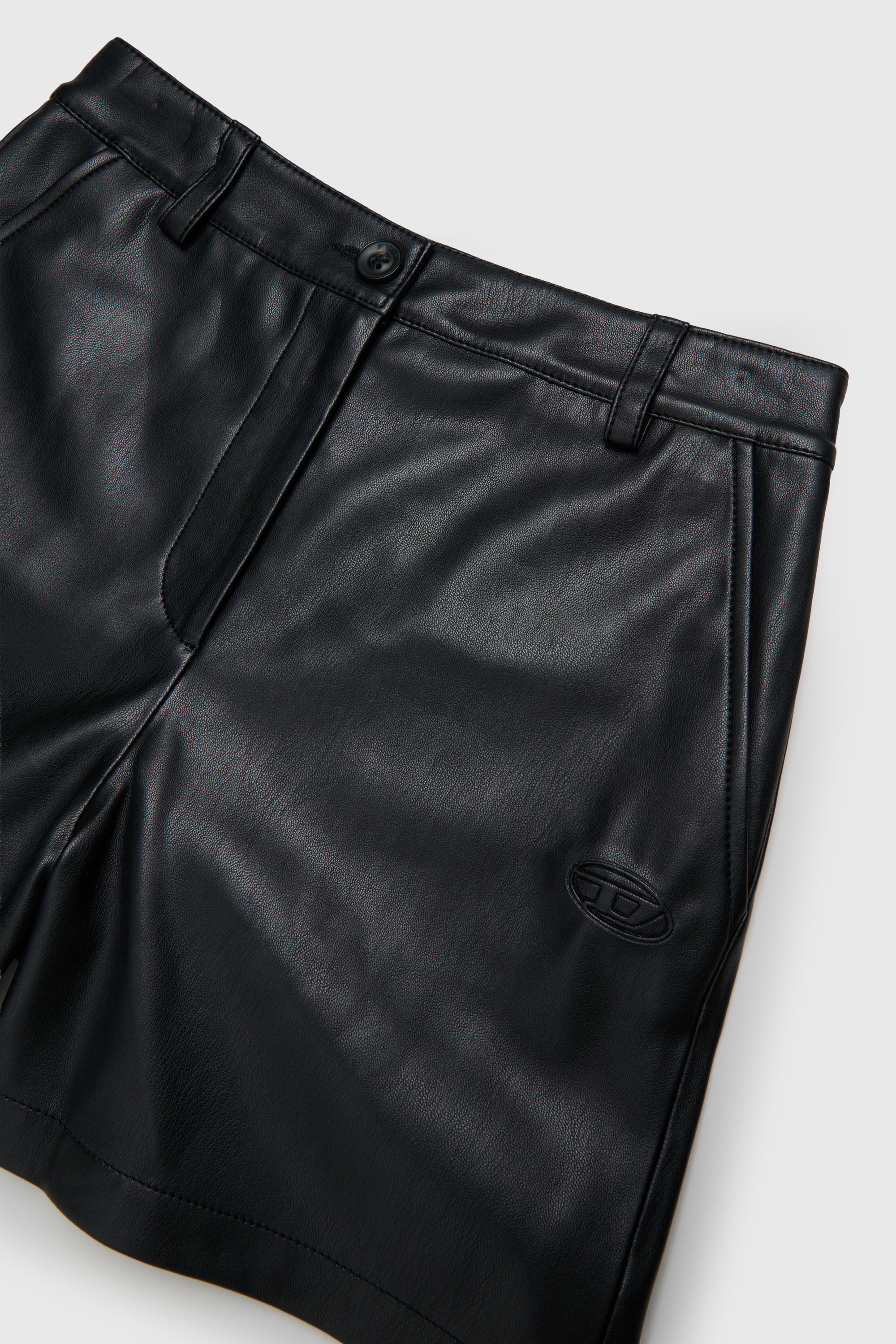 Diesel - PJENNY, Damen Shorts aus beschichtetem Gewebe in Schwarz - 3