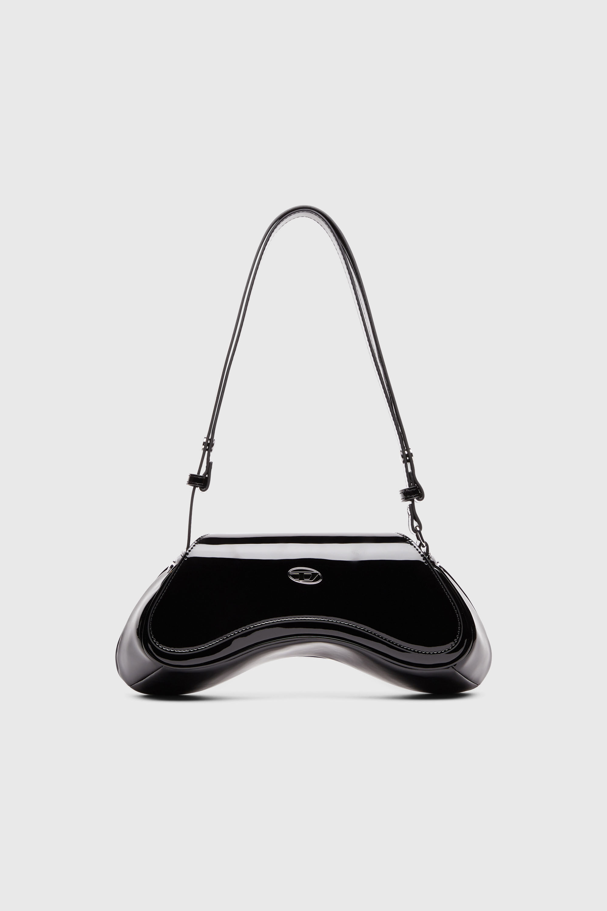 Diesel - PLAY CROSSBODY, Damen Play-Gl&auml;nzende Crossbody-Tasche in Schwarz - 2