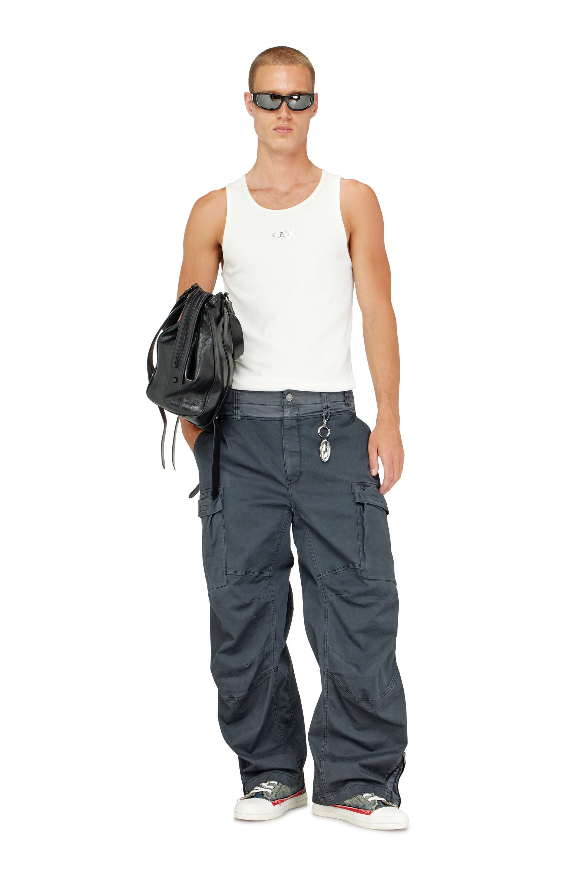 Diesel - T-LIFTY-IOD, Herren Baumwoll-Tanktop mit Logo in Wei&szlig; - 1