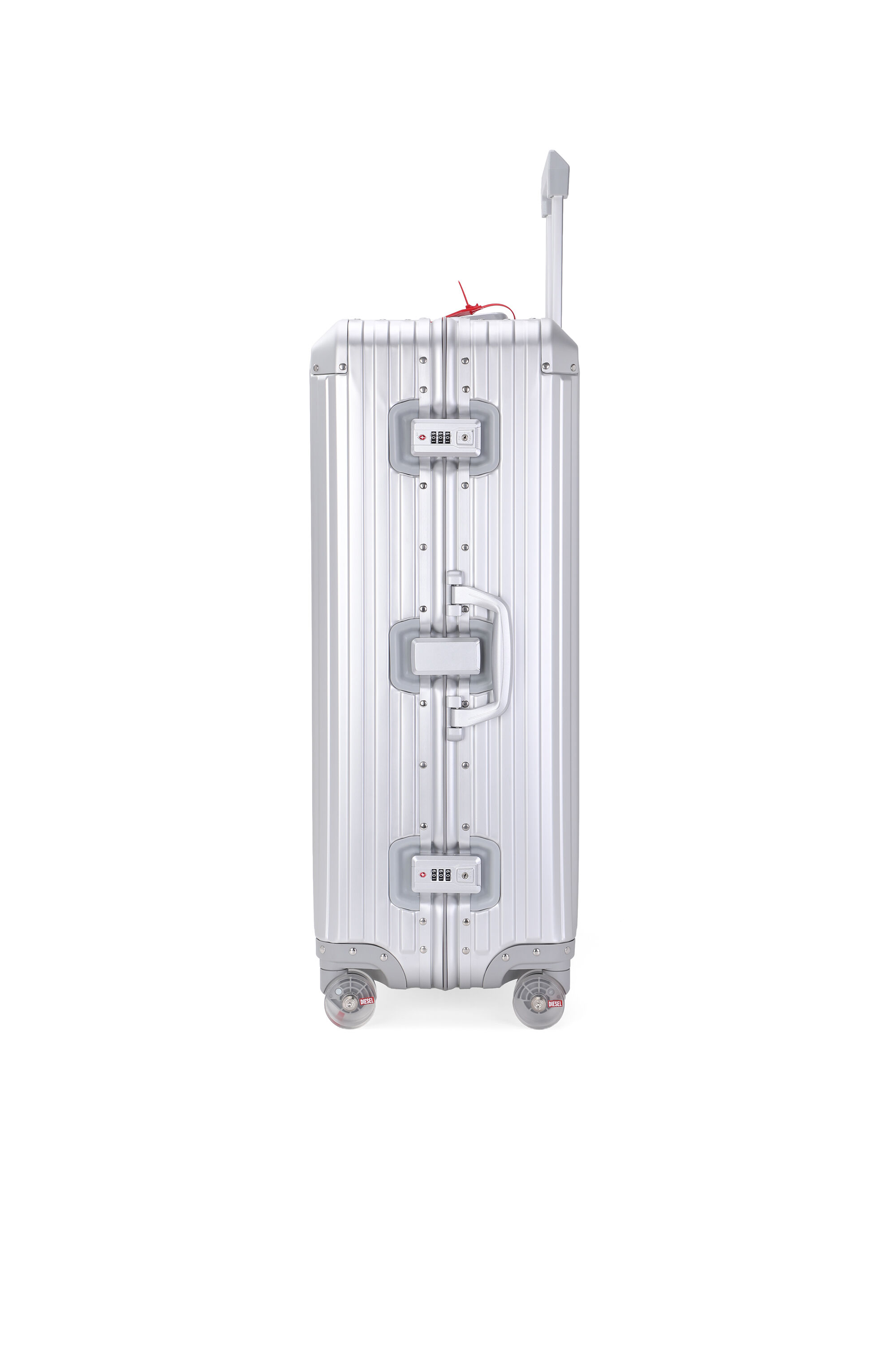 Diesel - DIESEL ALUMINUM TROLLEY- DSL002, Unisex Koffer aus Aluminium Gr&ouml;&szlig;e L in Silber - 3