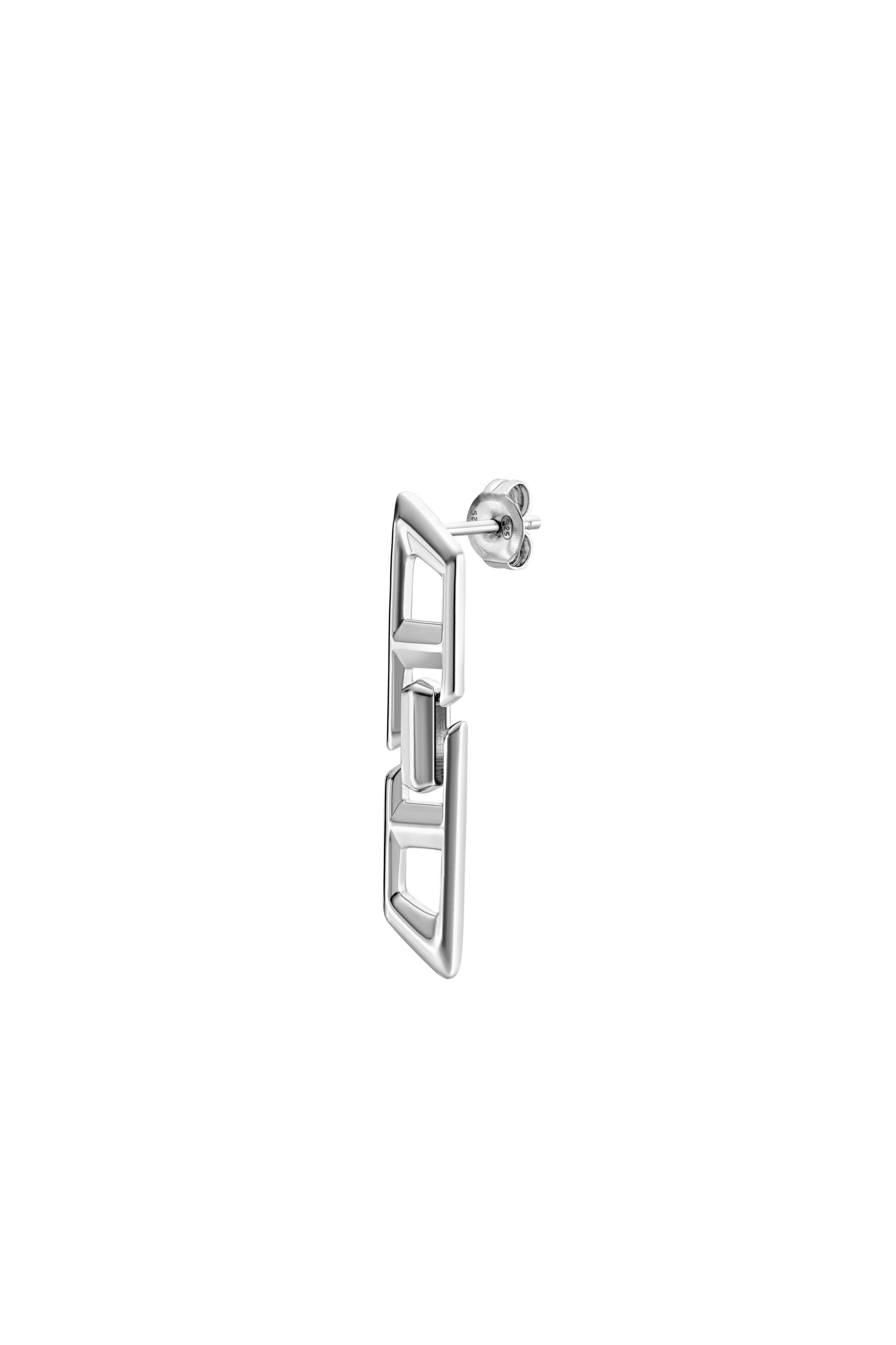 Diesel - DL1348040 STERLING SILVER JEWEL, Unisex D Logo-Ohrring aus Sterlingsilber in Silber - 1