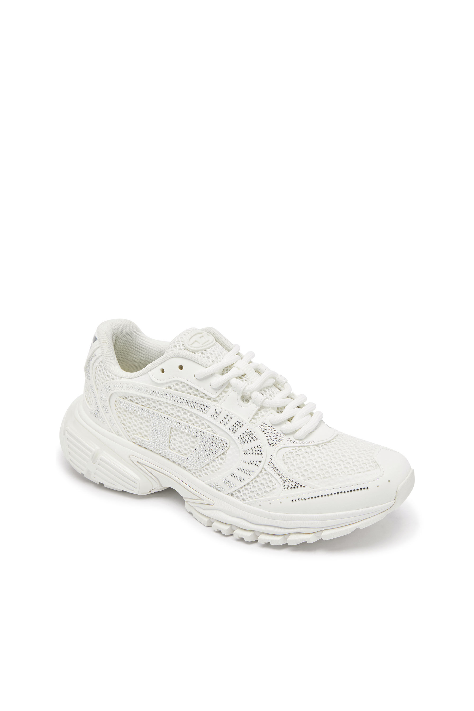 Diesel - S-PRO-V-DENSE LOW W, Damen S-Pro-V-Dense - Mesh-Sneaker mit Kristallen in Wei&szlig; - 6