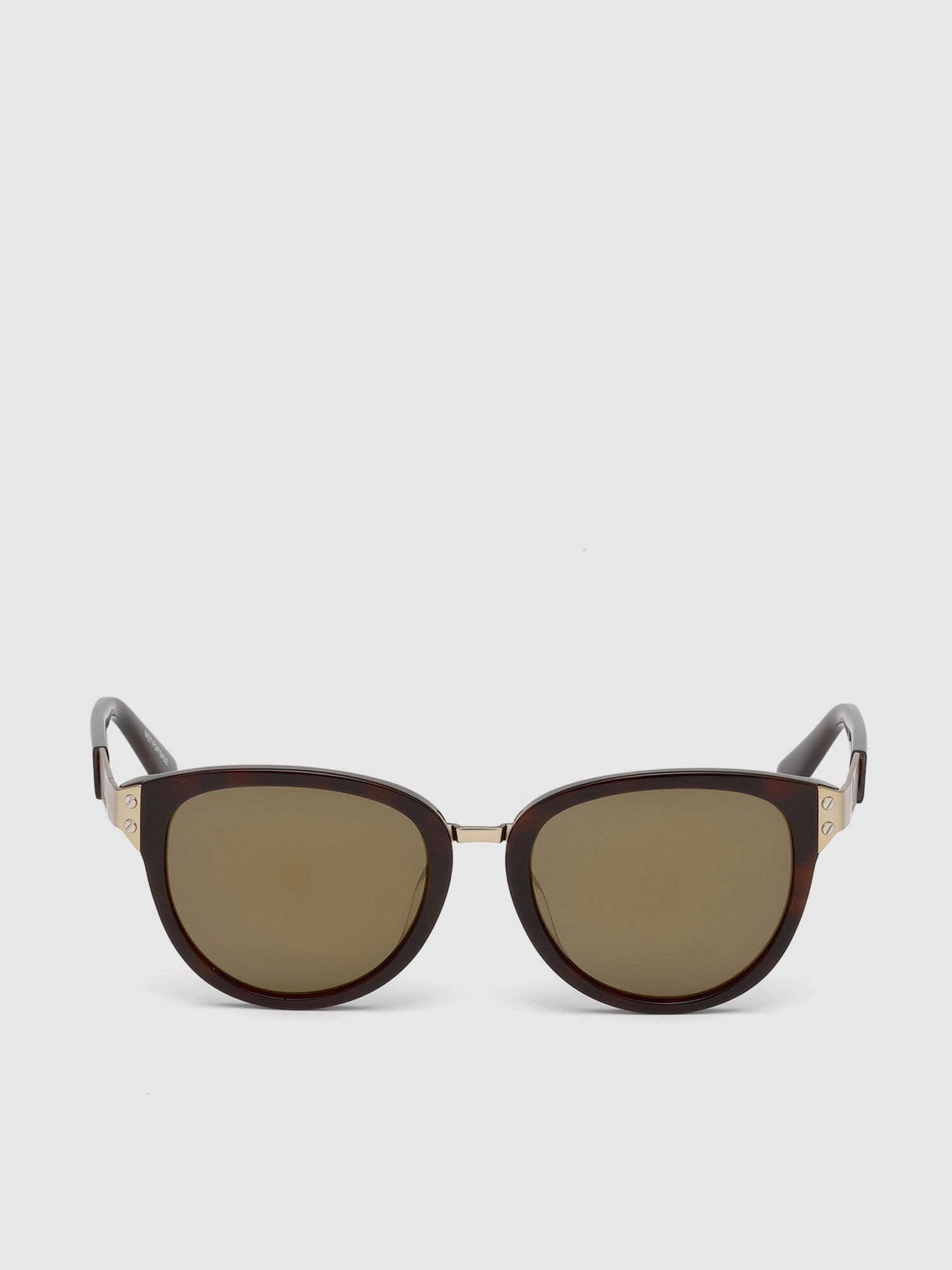 Diesel - DL0234, Damen Diesel-typische Sonnenbrille mit Metallakzenten in Braun - 1