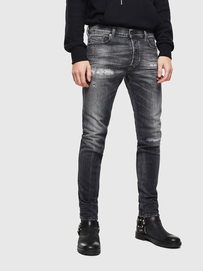 Tepphar 0095j Herren Jeans Slim Schwarz Dunkelgrau Diesel