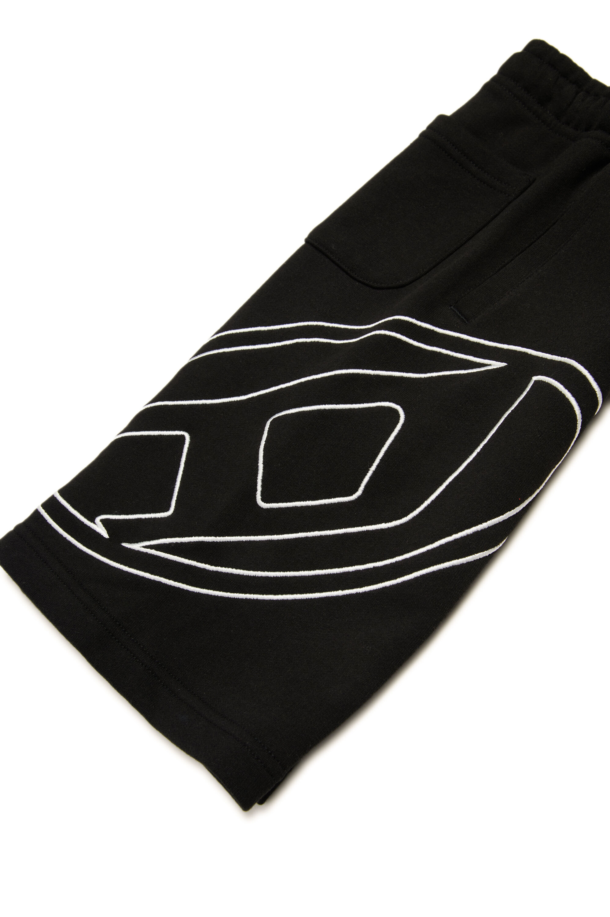Diesel - PBETTYMEGOVALD, Herren Sweatshorts mit Oval D-Stickerei in Schwarz - 4