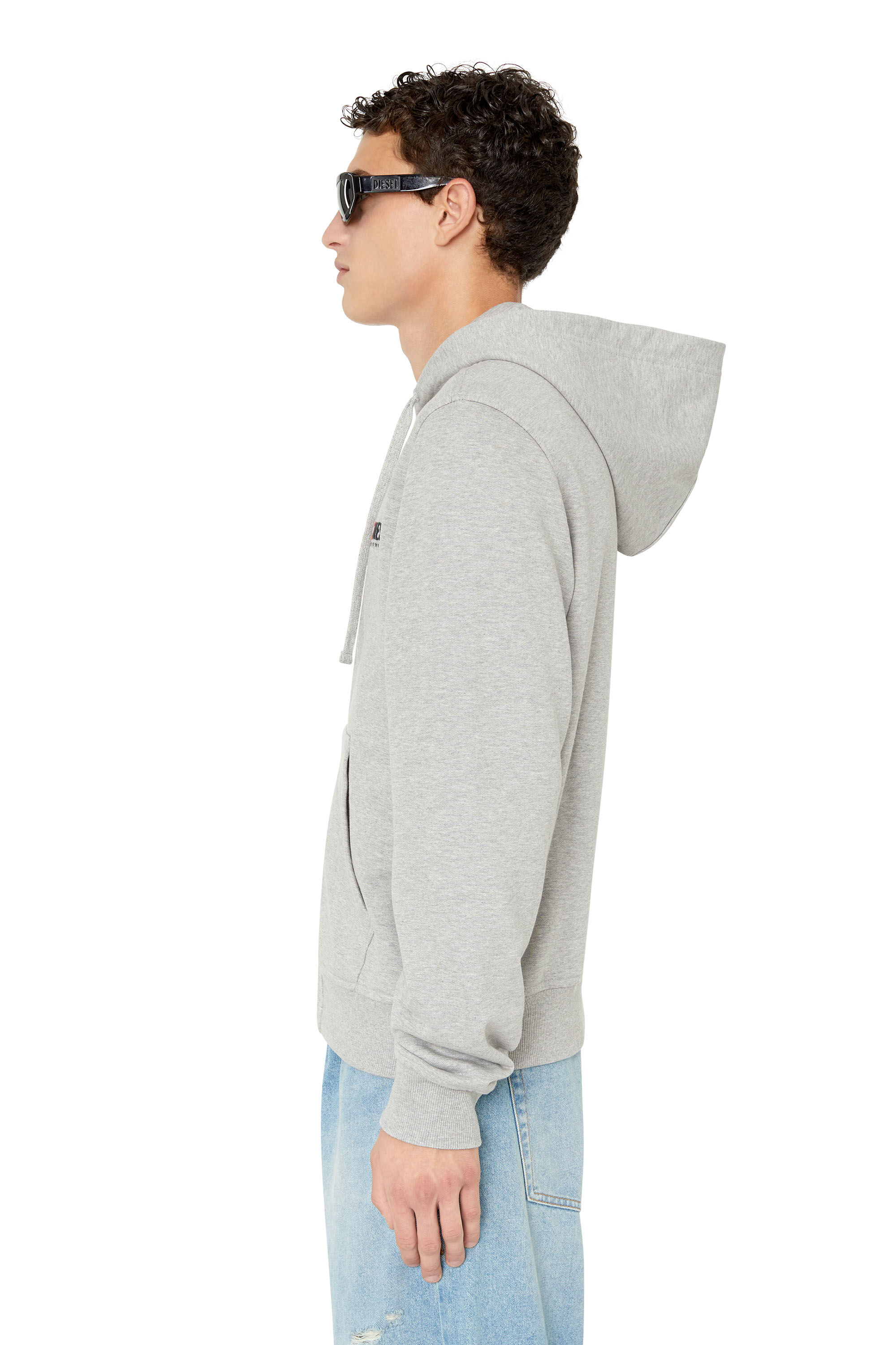 Diesel - S-GINN-HOOD-ZIP-DIV, Hellgrau - Image 5