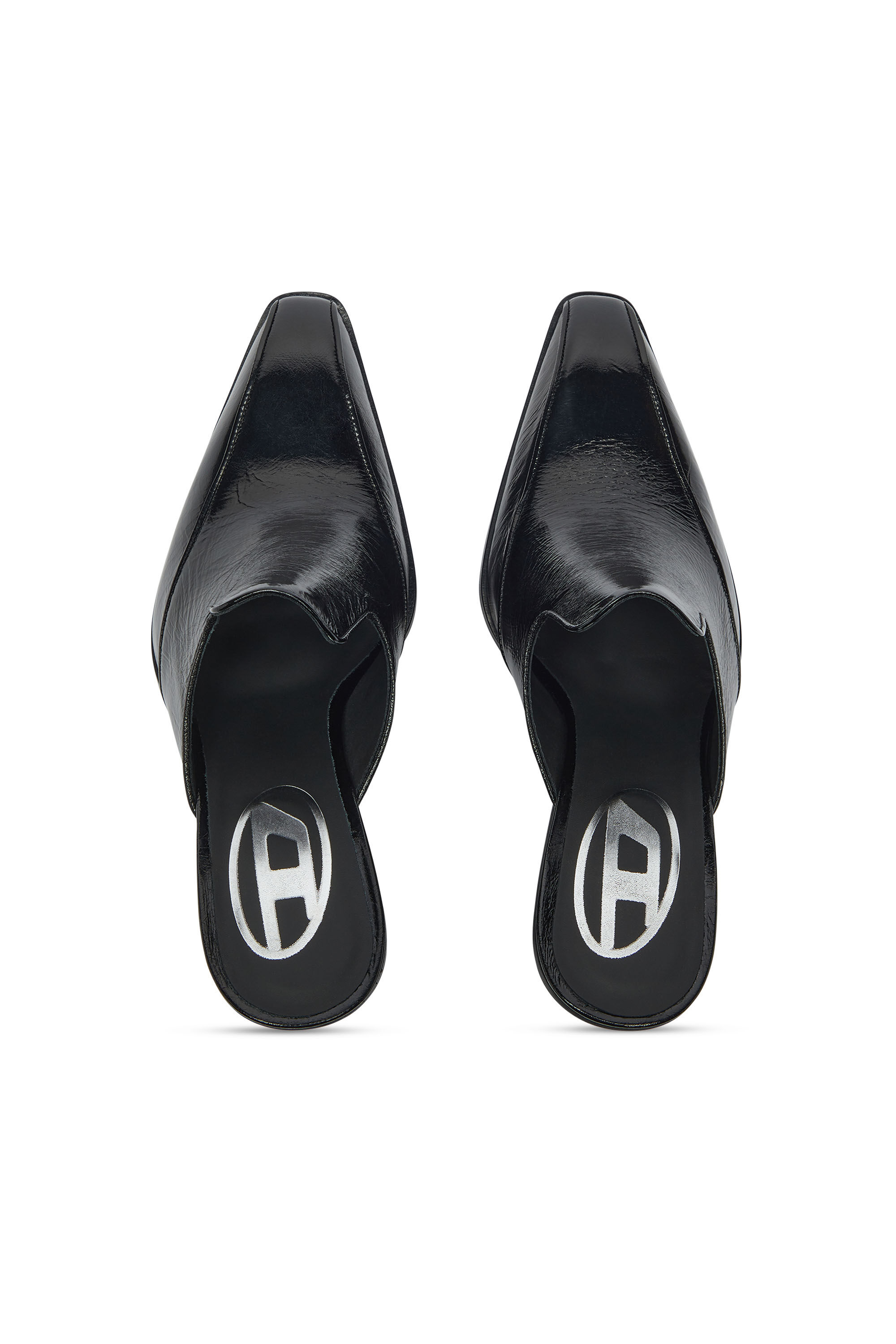 Diesel - D-LUFFY-75-MULE, Damen D-Luffy - Mules im Lackleder im Western-Stil in Schwarz - 4