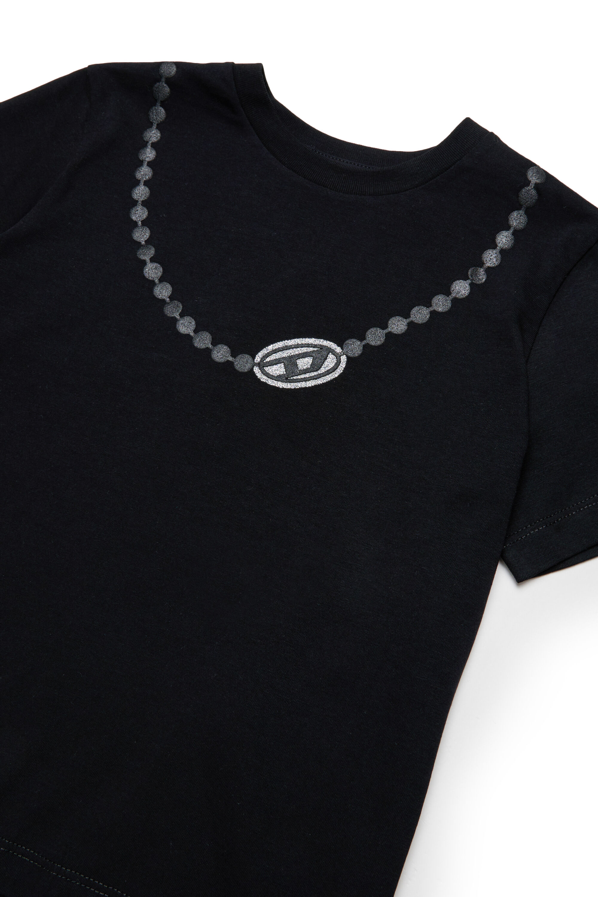 Diesel - TICLA, Damen Baumwoll-T-Shirt mit Ketten-Print in Schwarz - 3