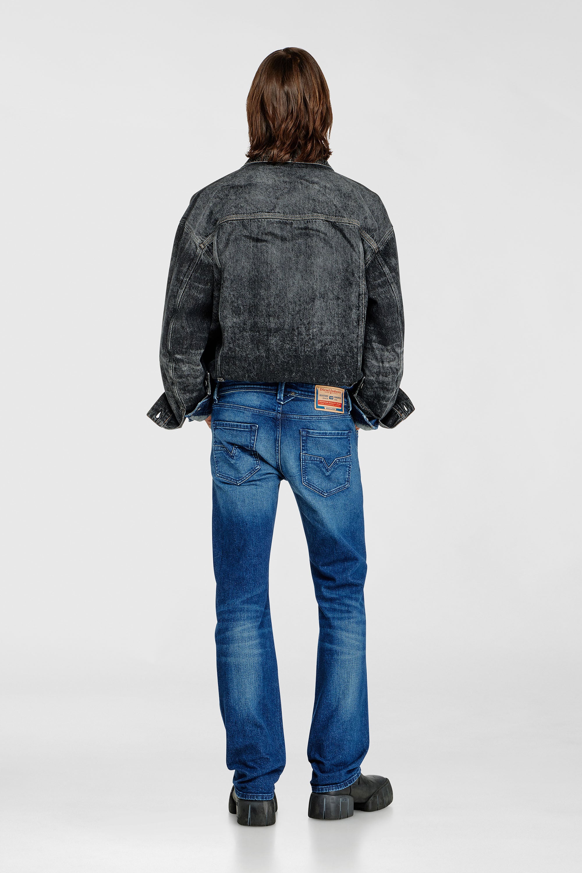 Diesel - Man's Regular Jeans 1985 Larkee 09L51, Dark Blue - 3