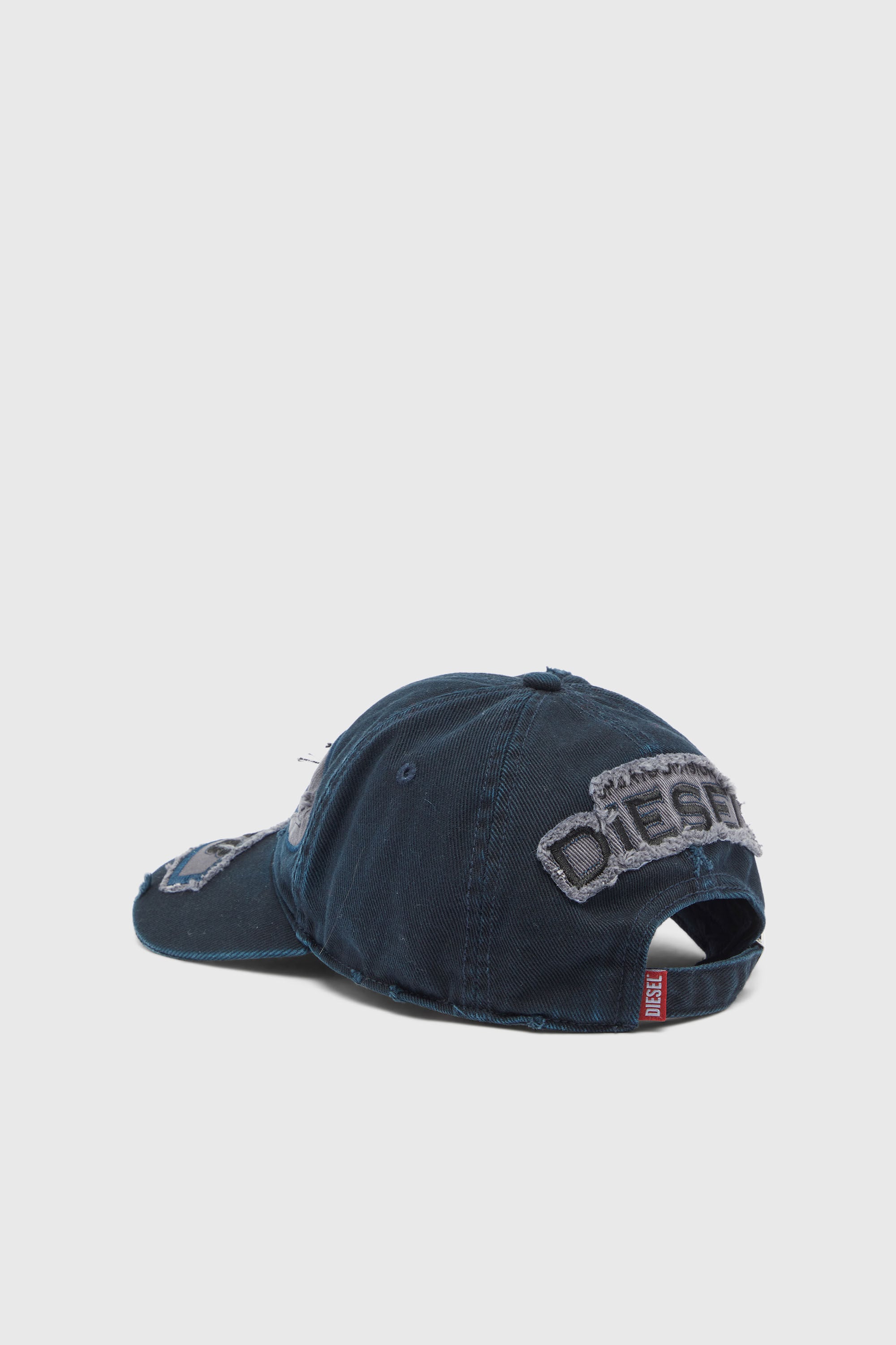 Diesel - C-BRAFF, Unisex Basecap mit Strick-Aufn&auml;hern in Blau - 2