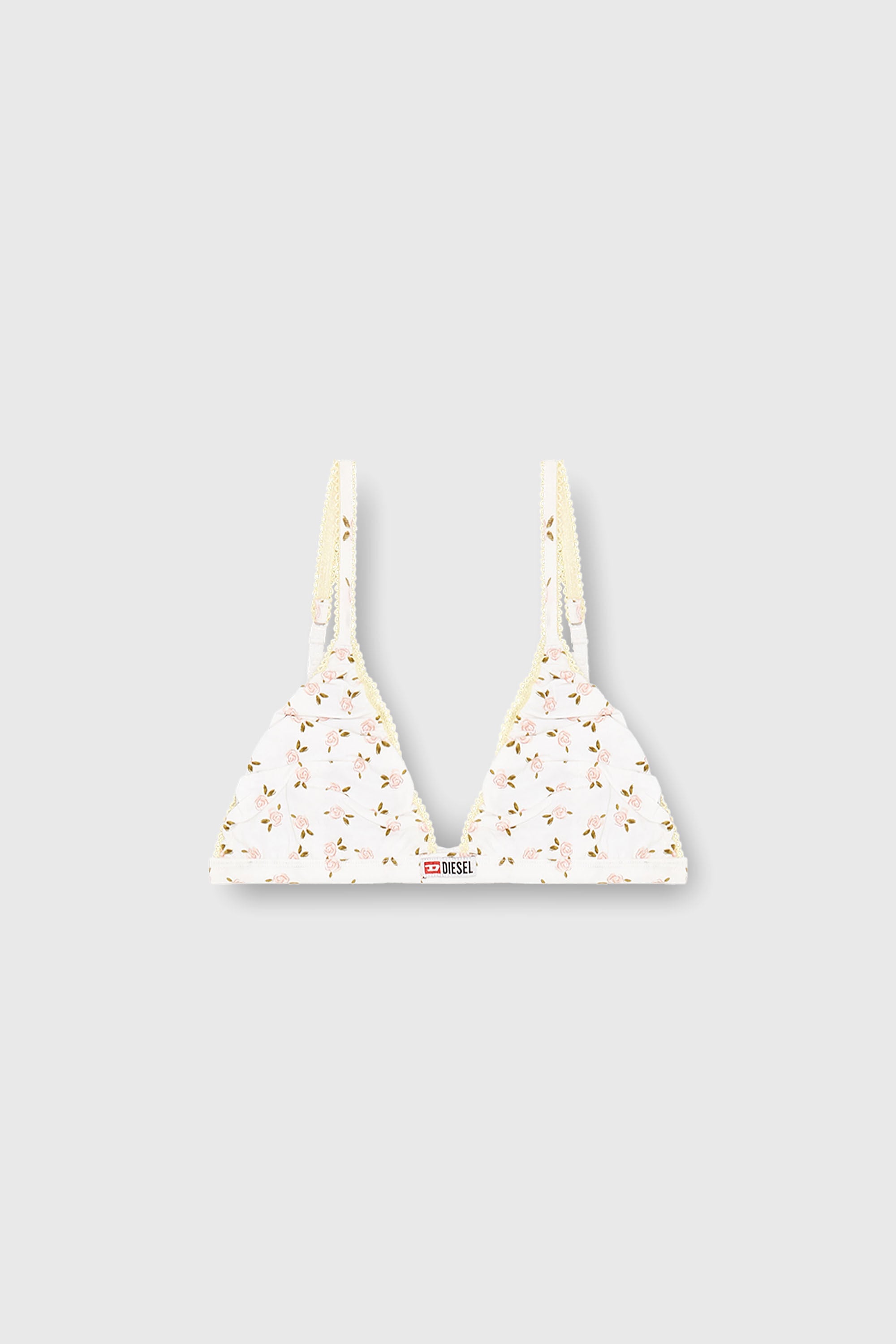 Diesel - JANA-D-CORE, Damen Triangel-BH aus Baumwolle mit all-over Blumenprint in Wei&szlig; - 2