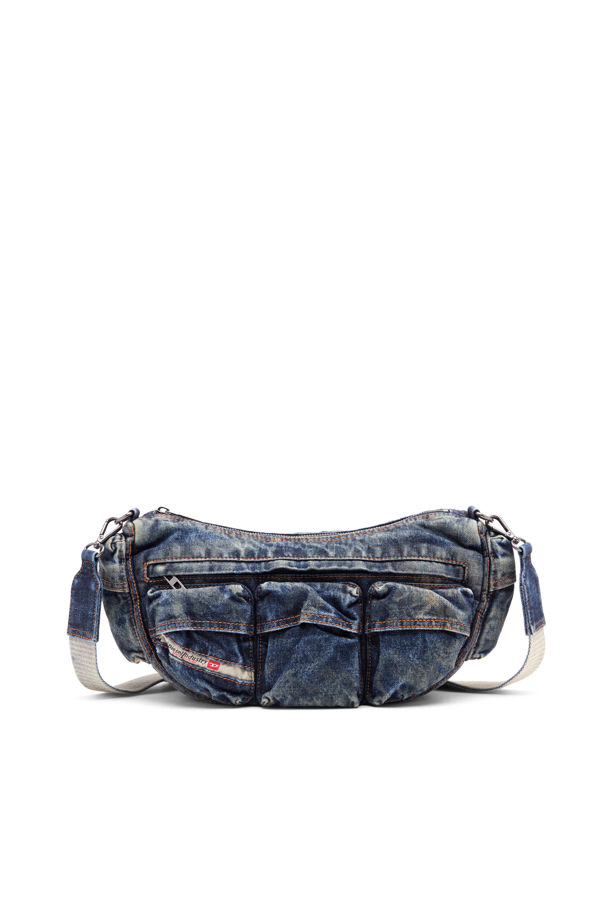 Travel 3000 Shoulder Bag X Umhangetasche mit mehreren Fachern aus Denim Diesel