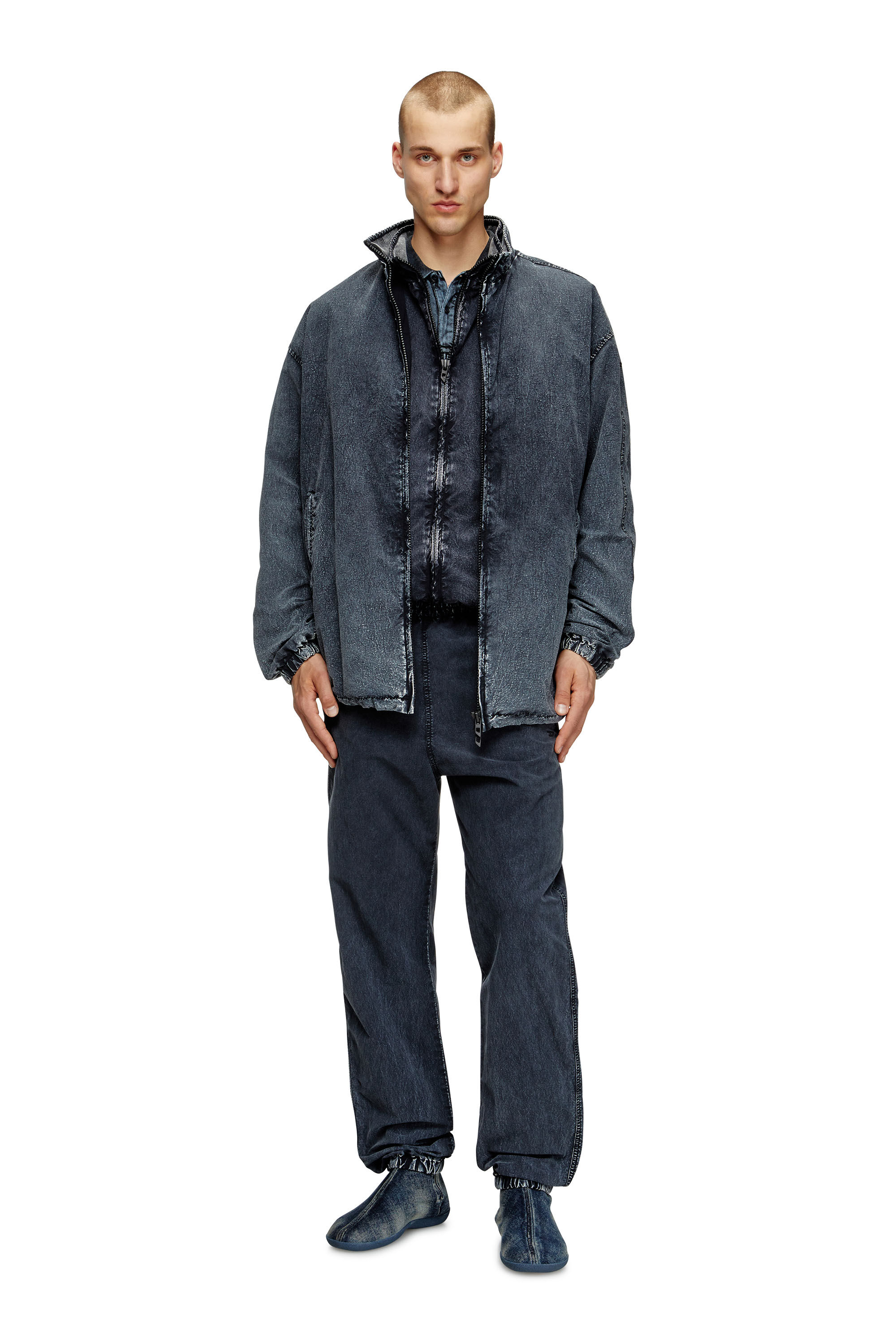 Diesel - P-WILSON, Herren Hose aus recyceltem Nylon-Taslan in Dunkelblau - 1