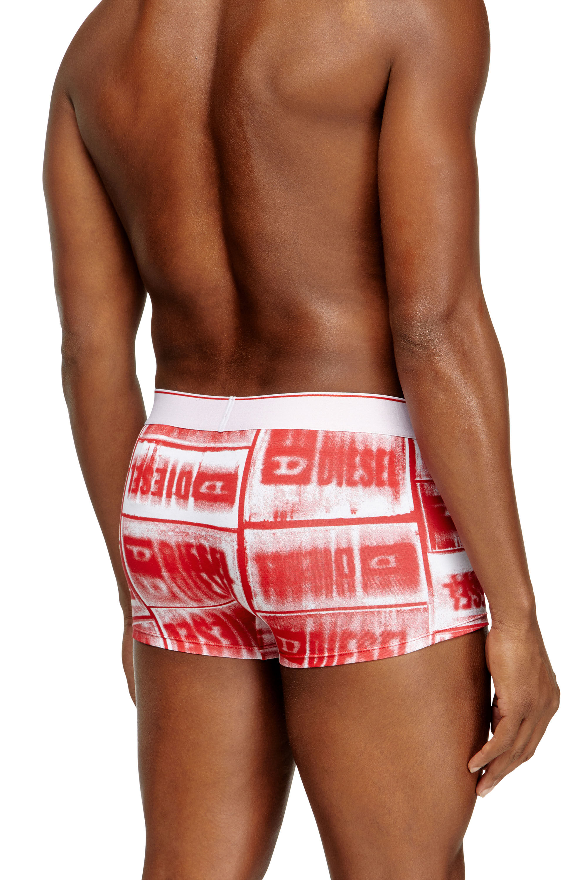 Diesel - DAMIEN-D-BOX-3PACK, Herren Retropants aus Stretch-Baumwolle im Dreierpack in Rot/Weiss - 4