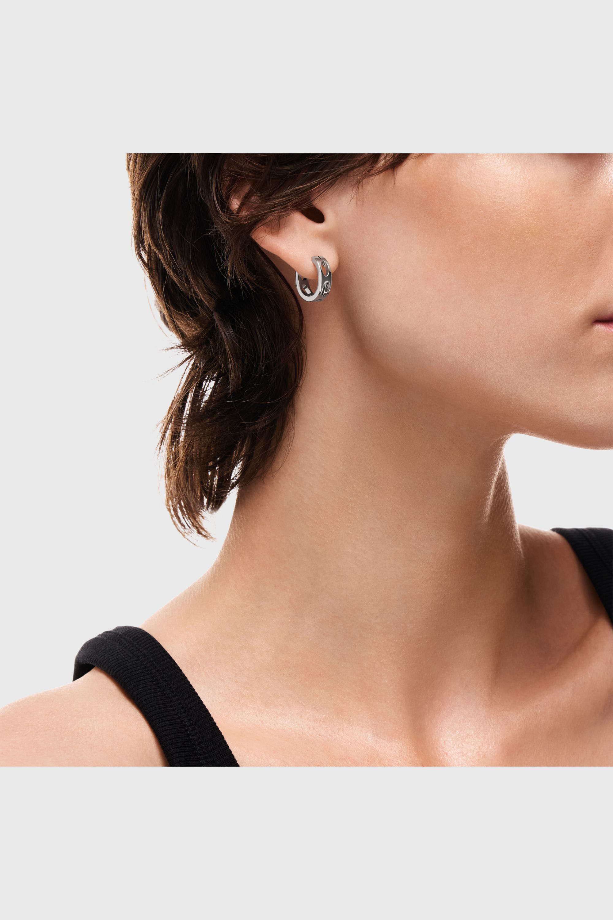 Diesel - DX166440 JEWELLERY, Unisex Edelstahl-Creolen in Silber - 5