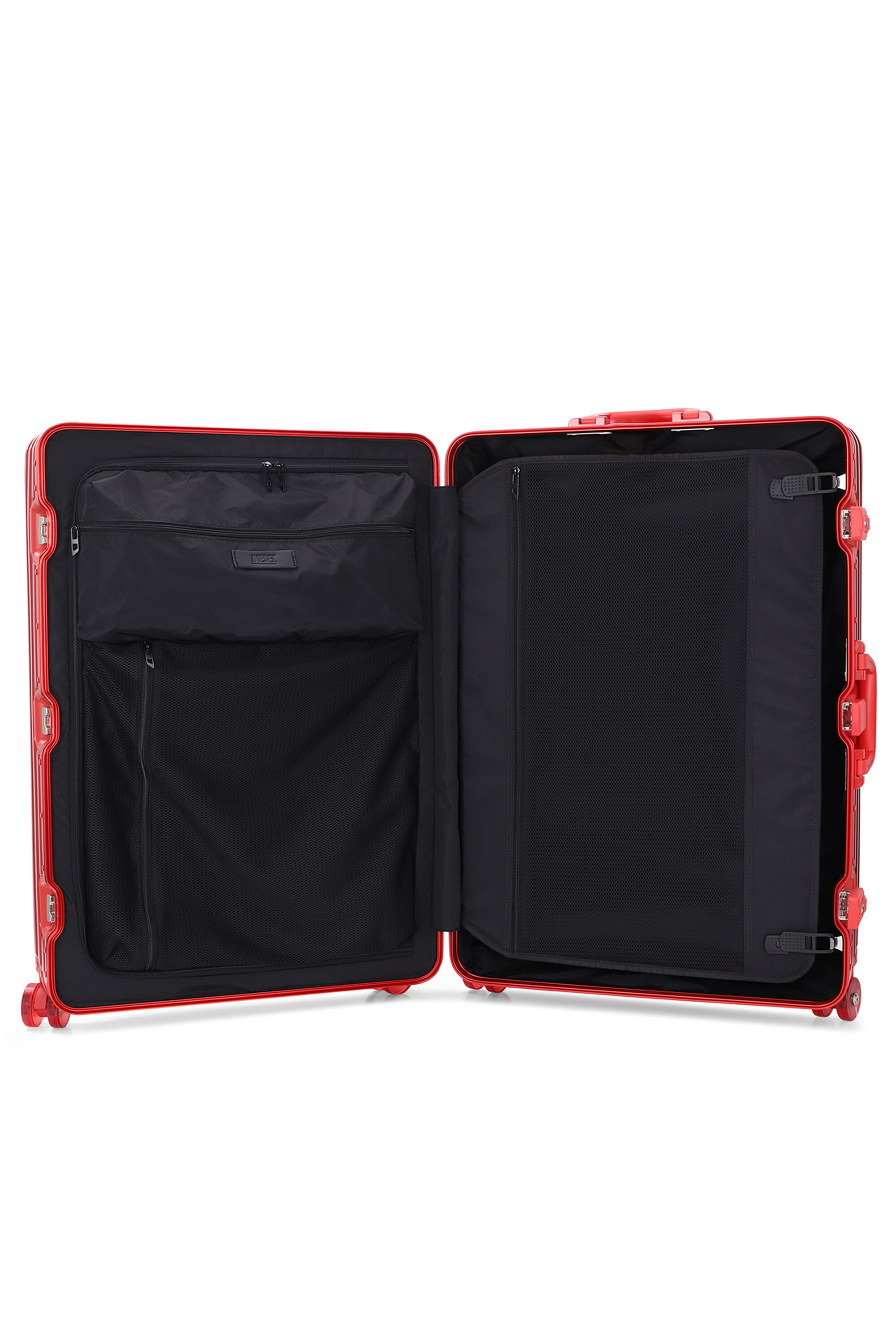 Diesel - DIESEL ALUMINUM TROLLEY- DSL002, Unisex Koffer aus Aluminium Gr&ouml;&szlig;e L in Rot - 3