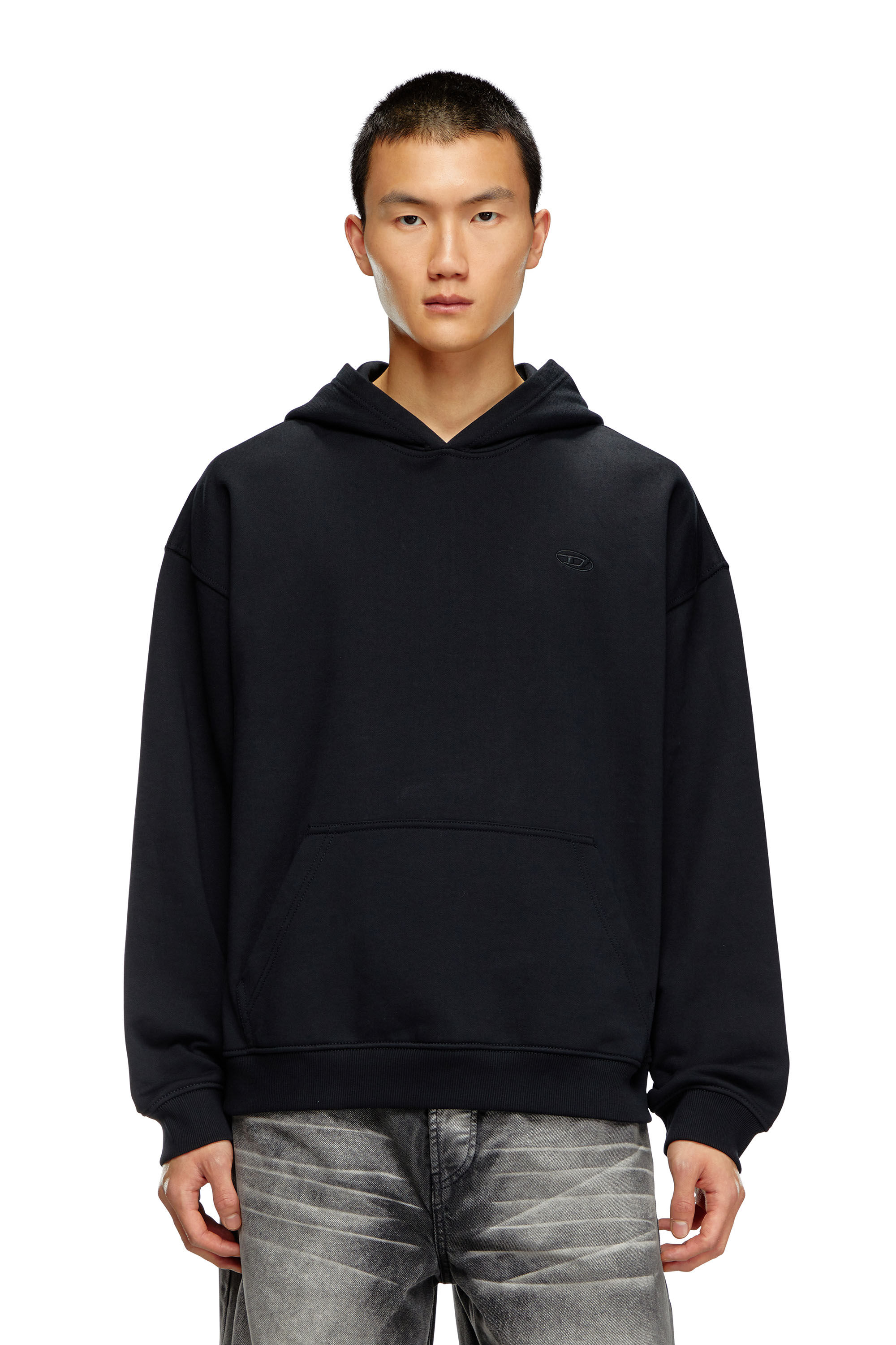 Herren Hoodie mit gebleichtem Logo Bunt Diesel