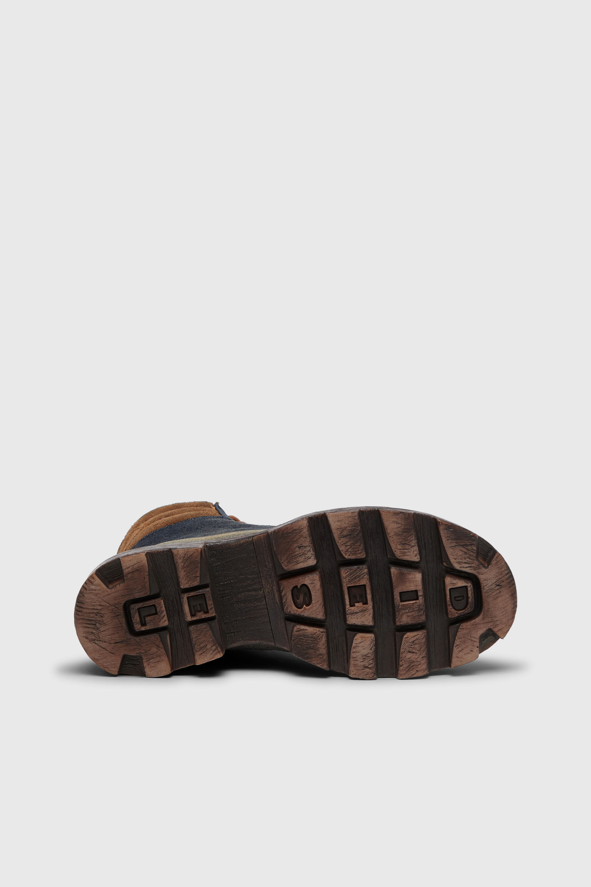 Diesel - D-HAMMER LACE UP, Herren D-Hammer-Kampfstiefel aus Denim und Veloursleder in Dunkelblau - 5