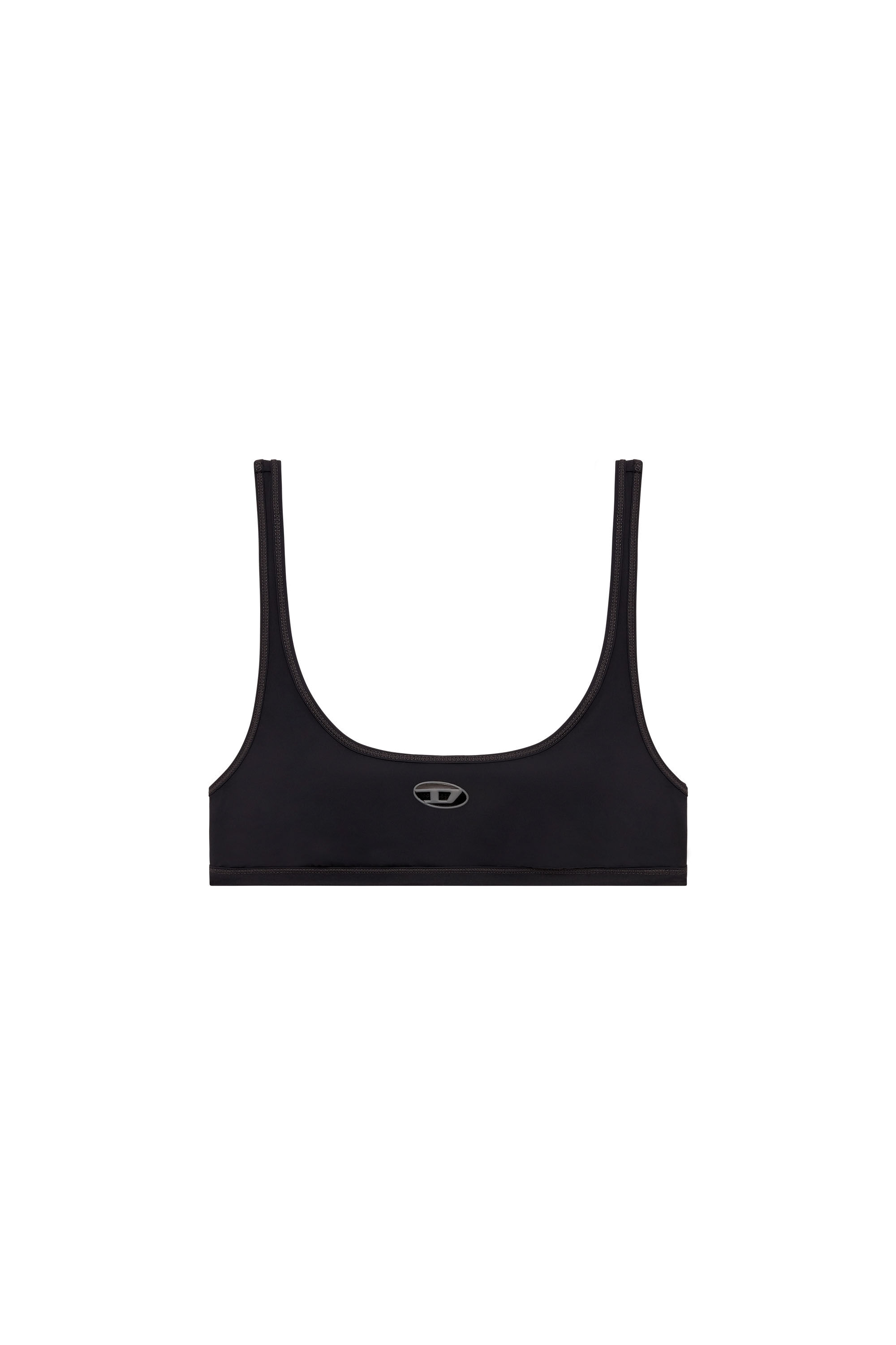 Diesel - CHELSEA-UTLT, Damen Sport-BH mit Cutout-Logo in Schwarz - 1