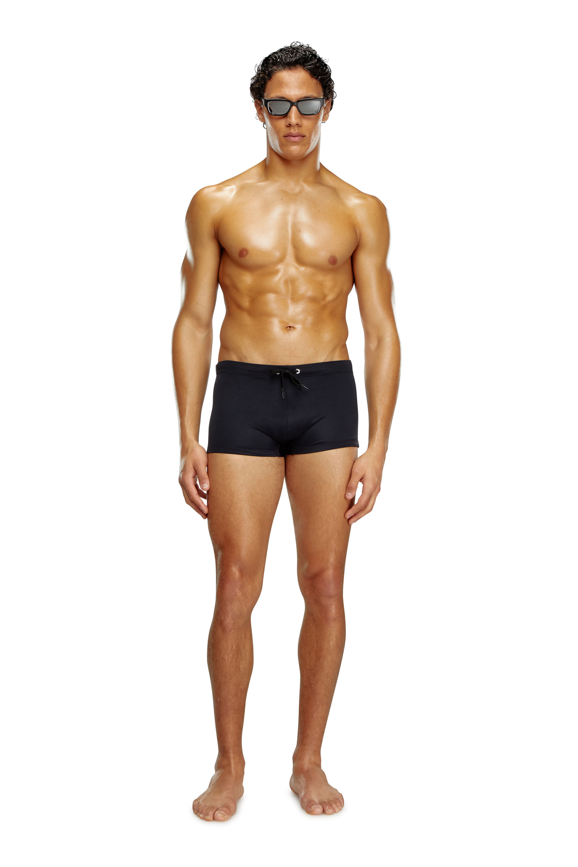 Diesel - BMBX-BRAD, Herren Bade-Retropants mit rückseitigem Logo-Print in Schwarz - 2