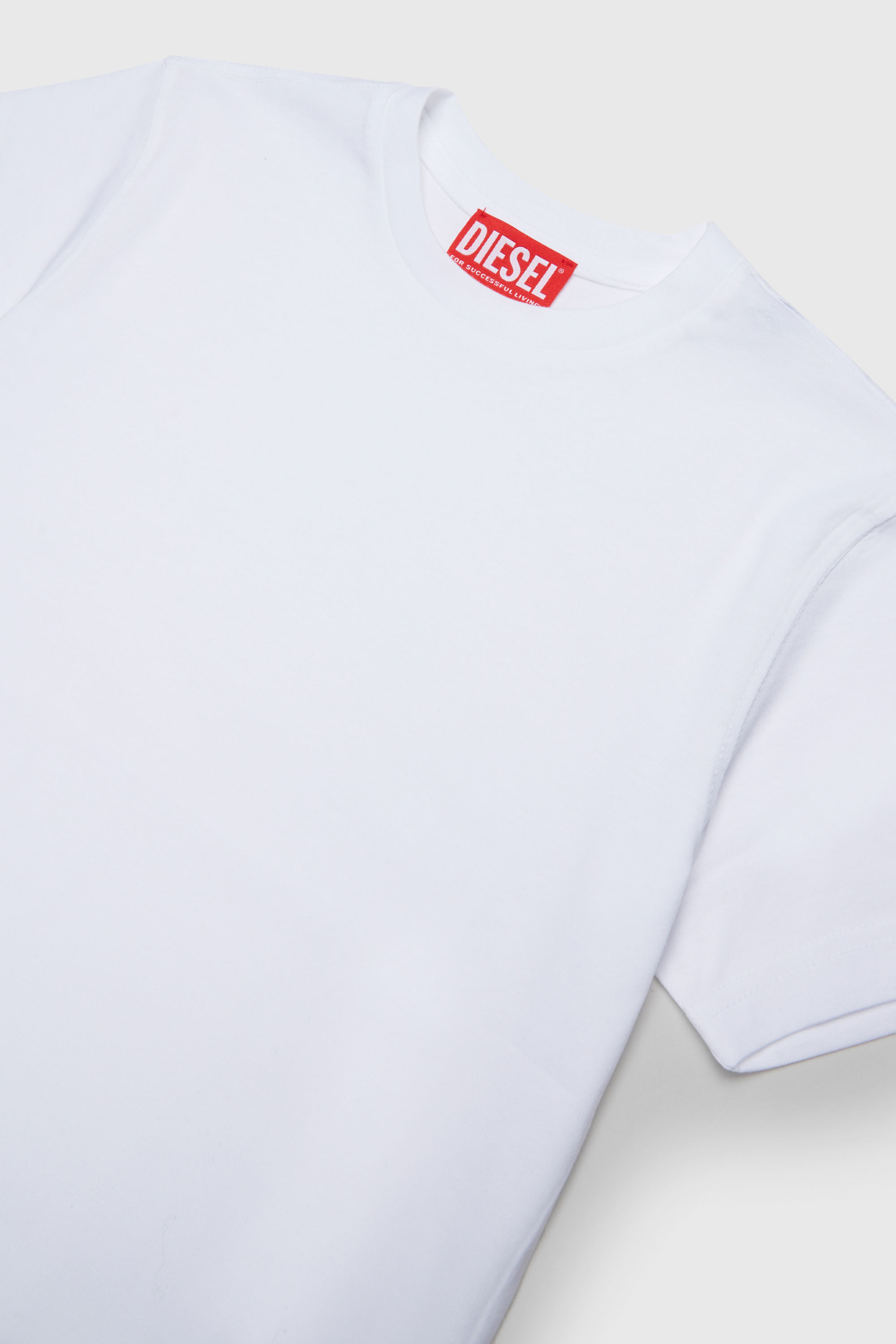 Diesel - TPRES, Herren T-Shirt mit abgeschnittenem Logo in Wei&szlig; - 3
