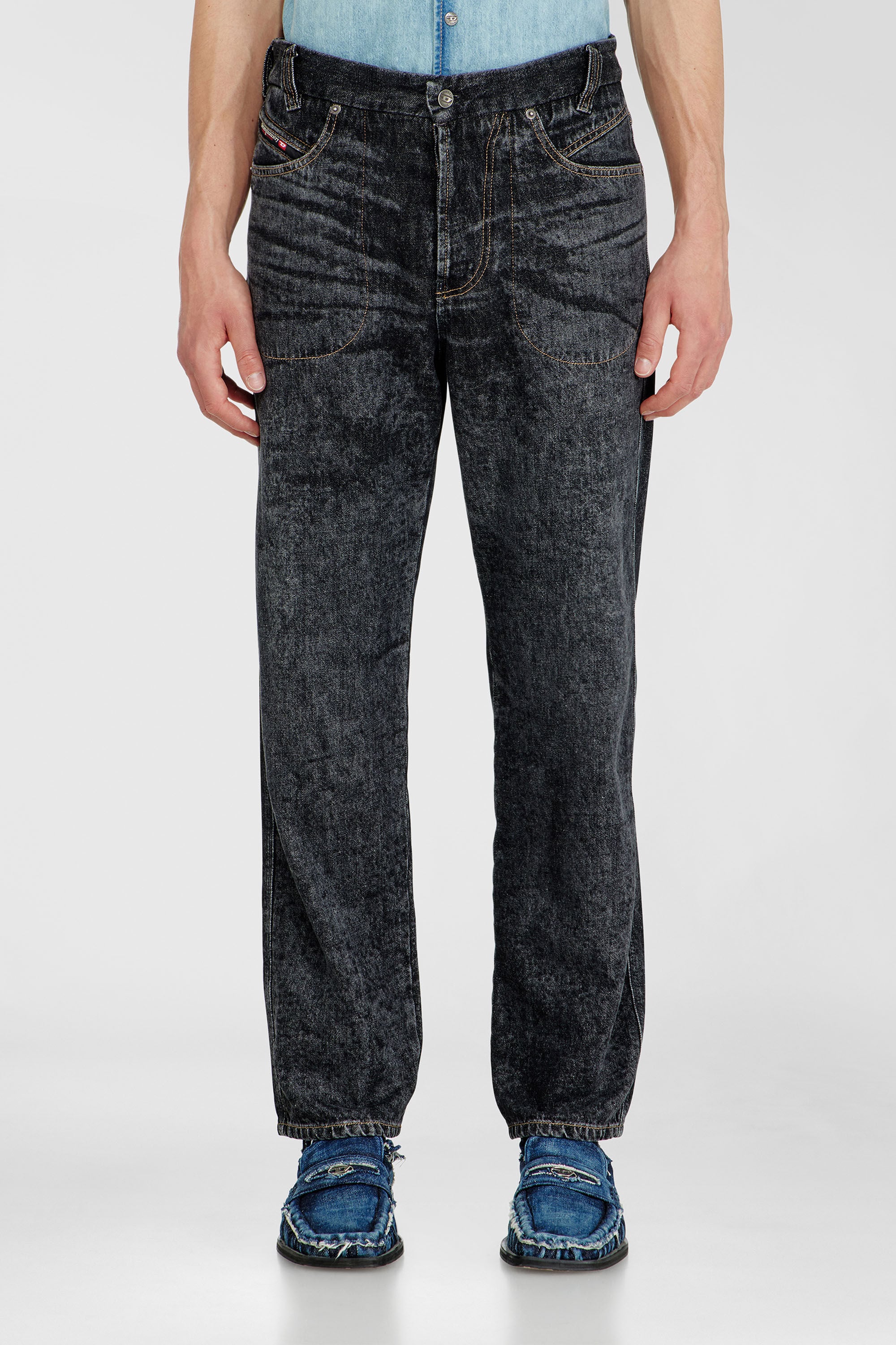 Diesel - Herren Relaxed Jeans D-Marcus 09Q24, Schwarz/Dunkelgrau - 4