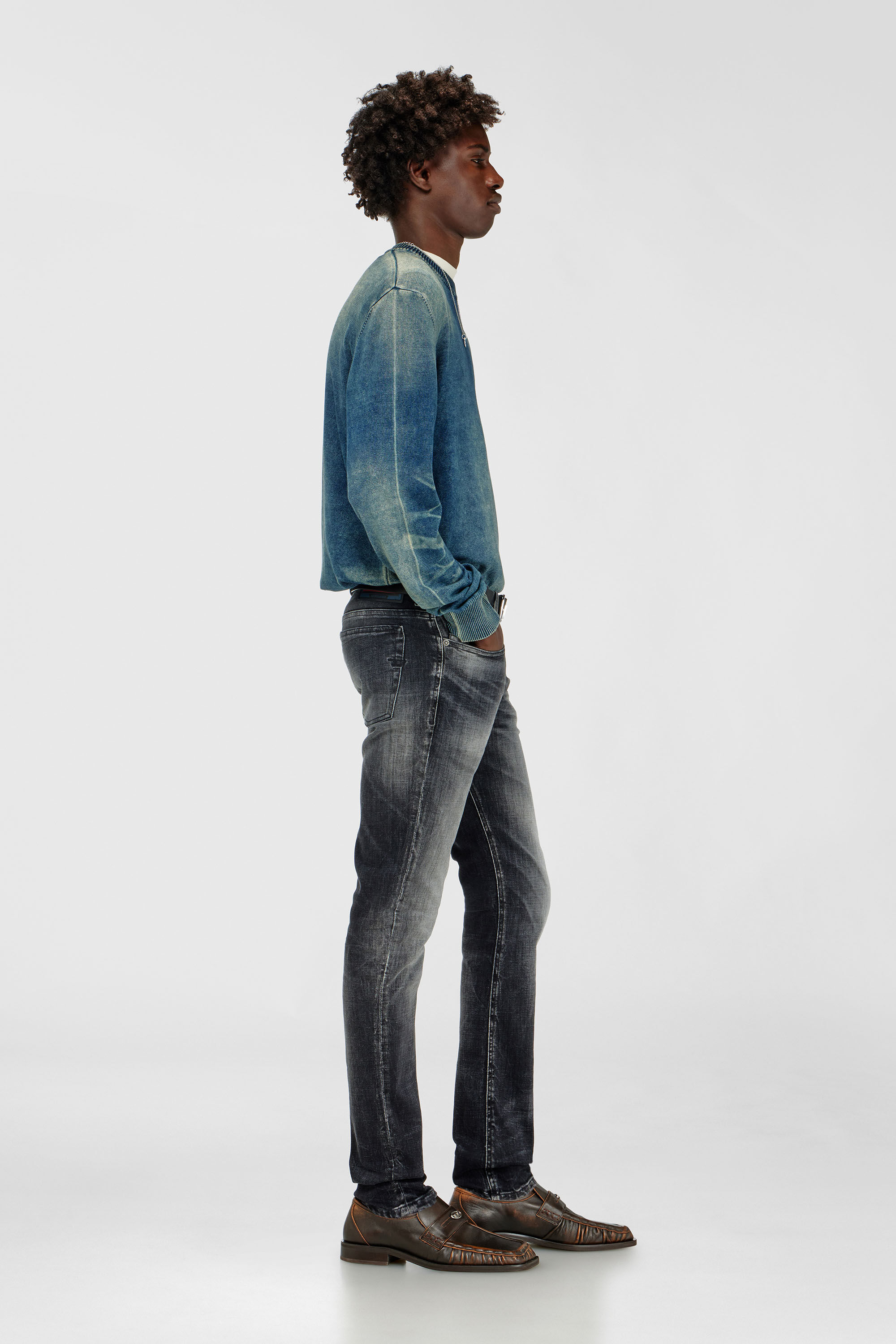 Diesel - Herren Skinny Jeans 1979 Sleenker 09R08, Schwarz/Dunkelgrau - 2