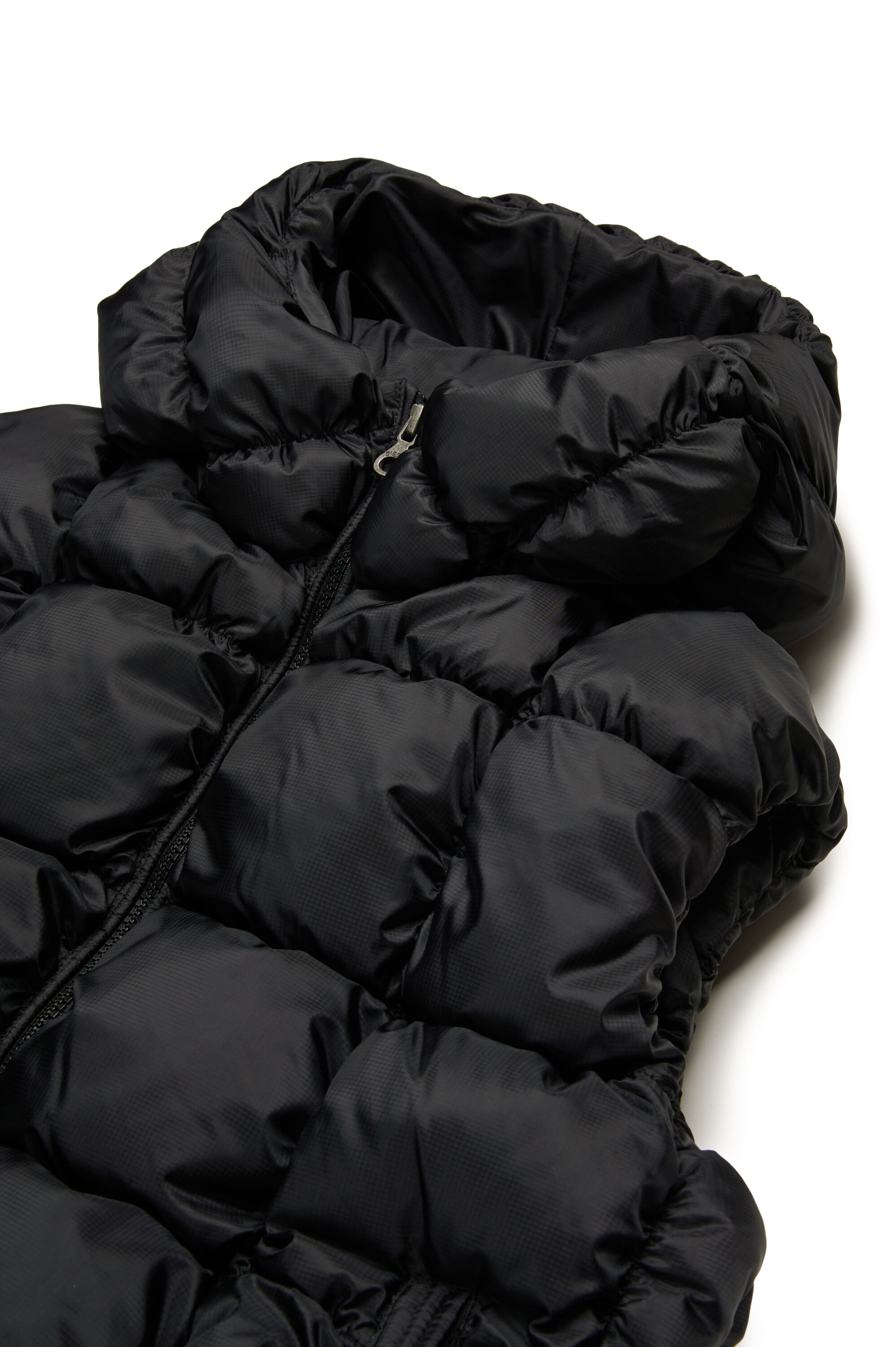 Diesel - JRAMBO, Unisex Puffer-Weste mit Karo-Steppung in Schwarz - 3